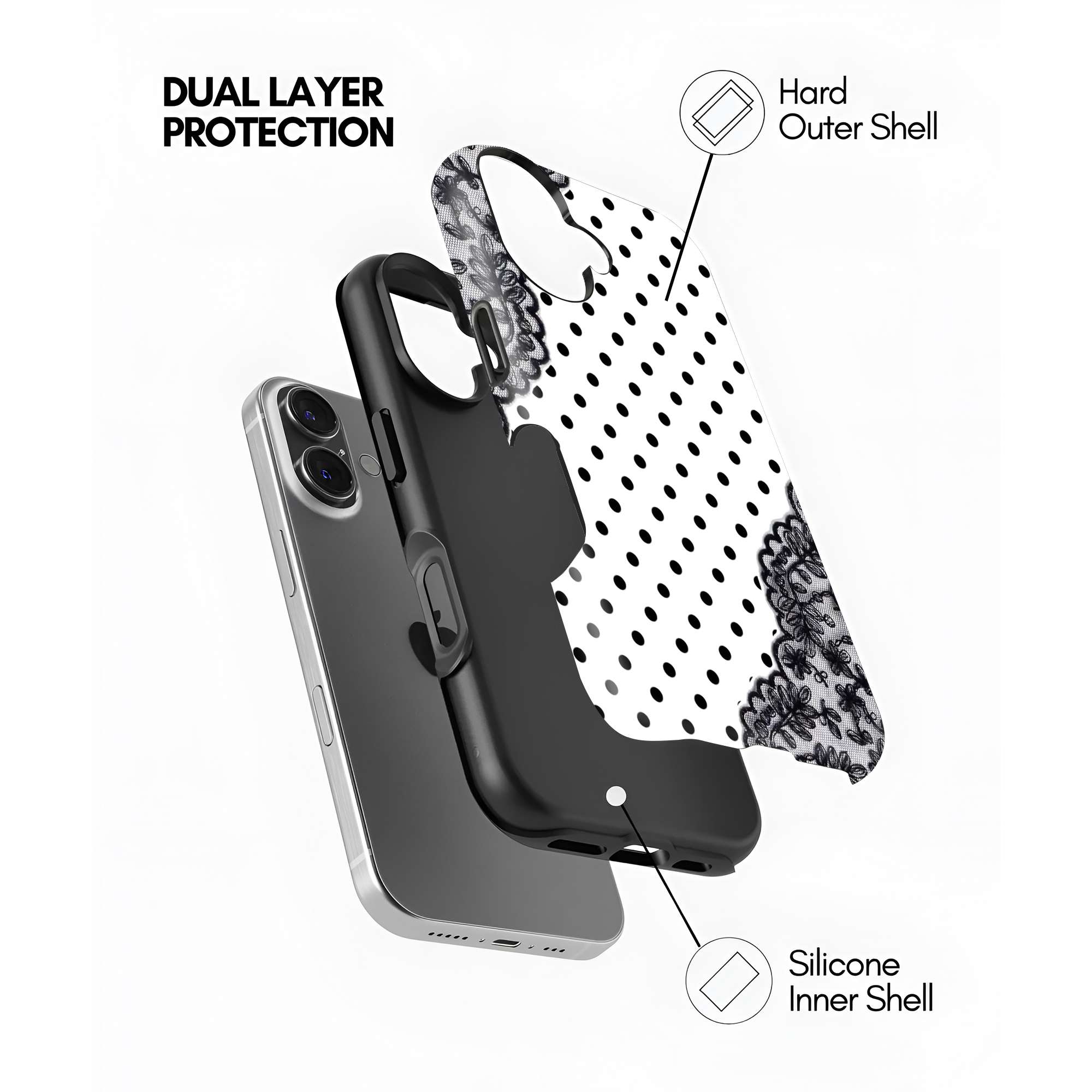 Lace Dots Dual Guard Case