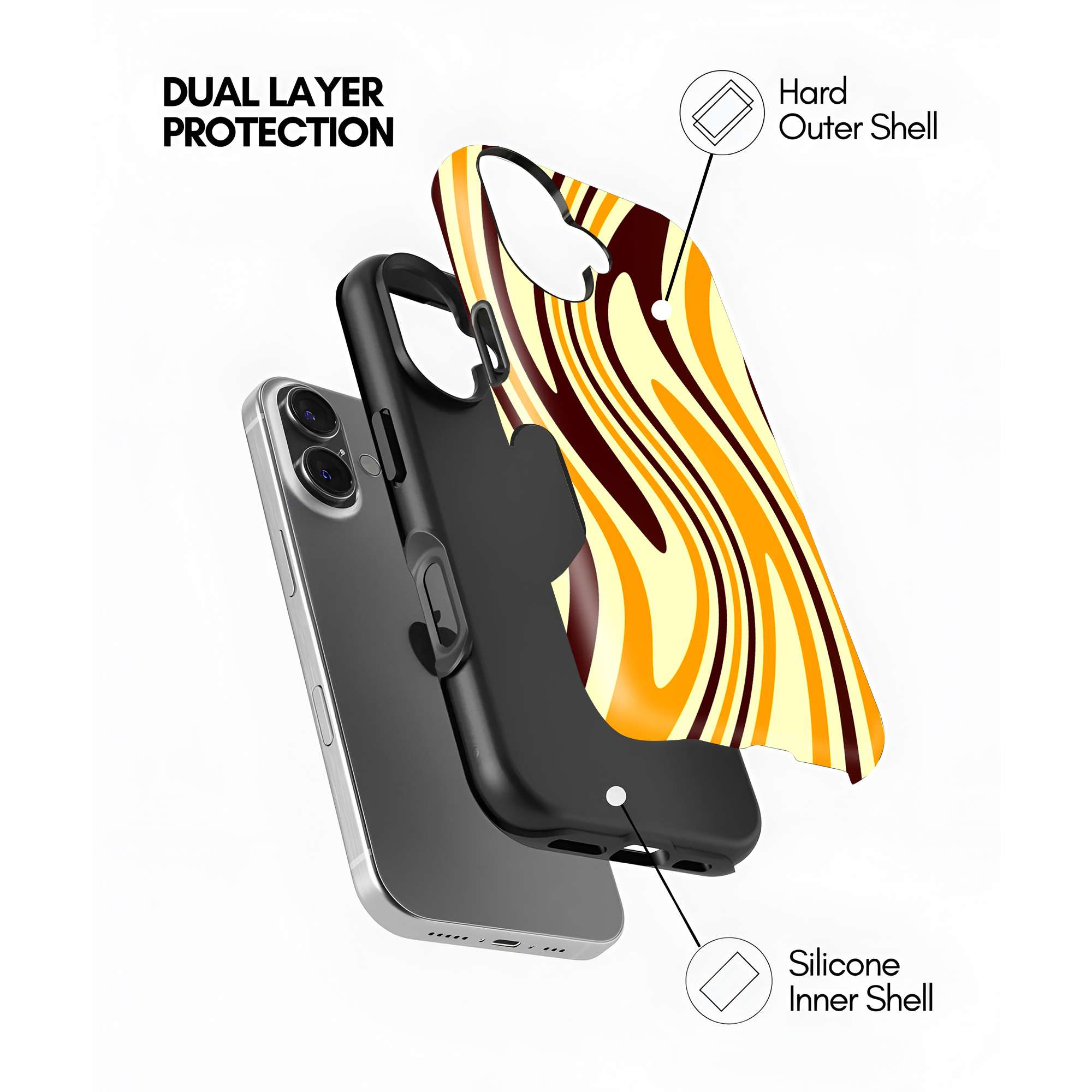 Golden Swirl Dual Guard Case