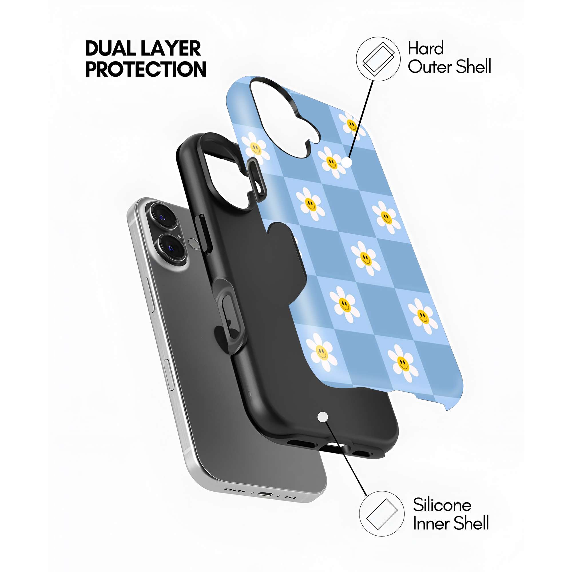 Flower Smiley Dual Guard Case
