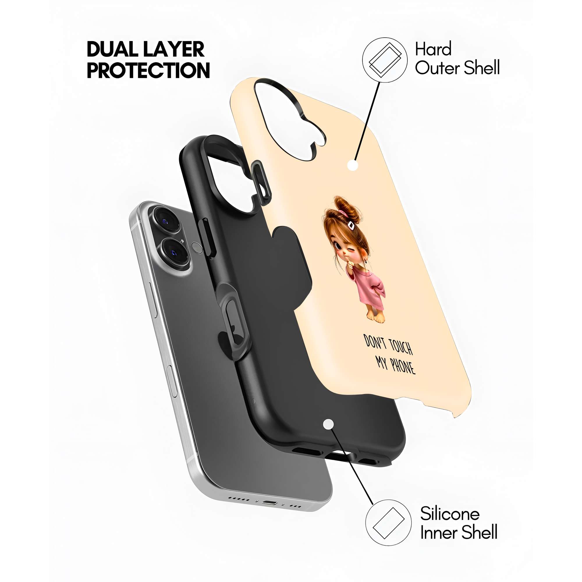 Don't Touch My Phone Dual Guard Case