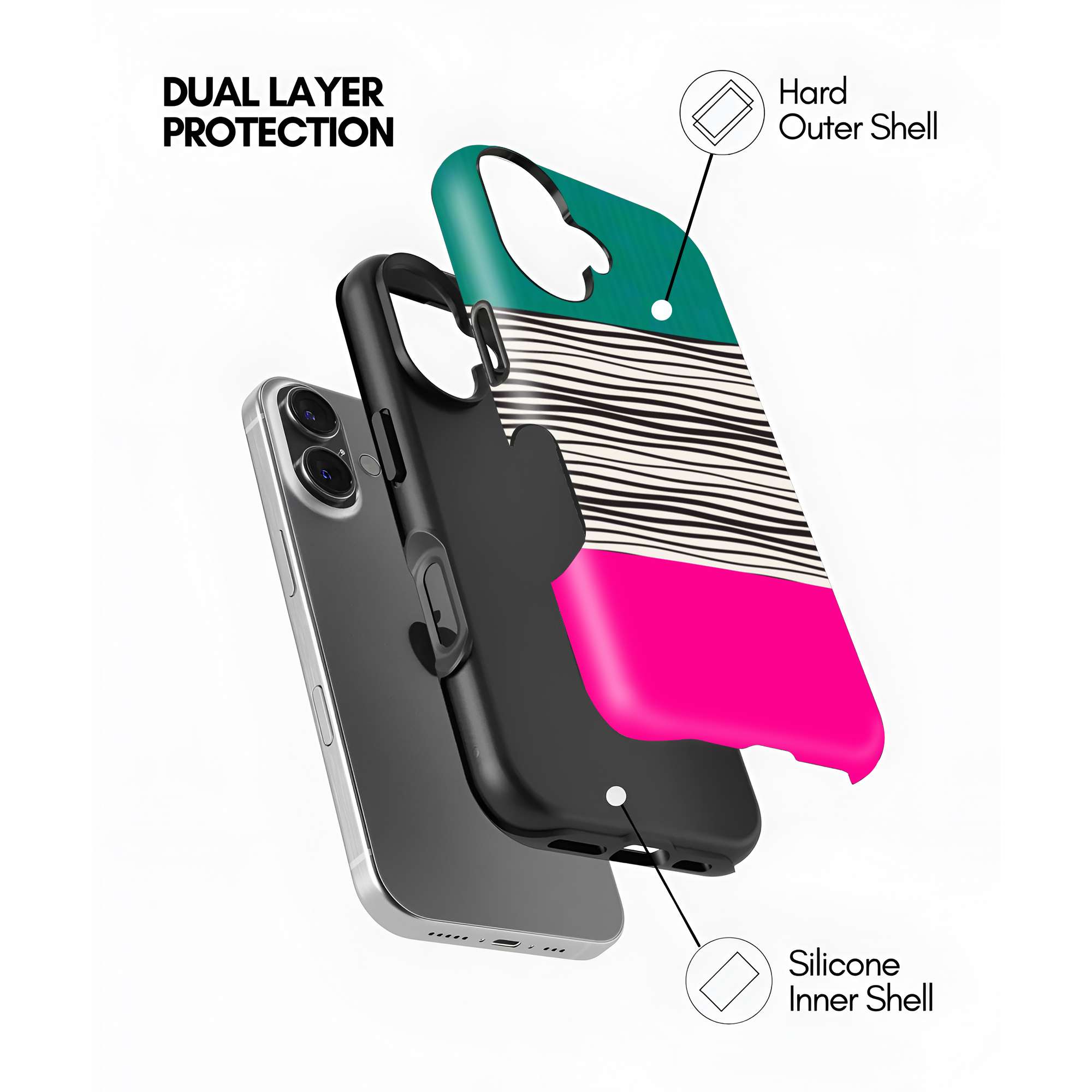Color Block Dual Guard Case