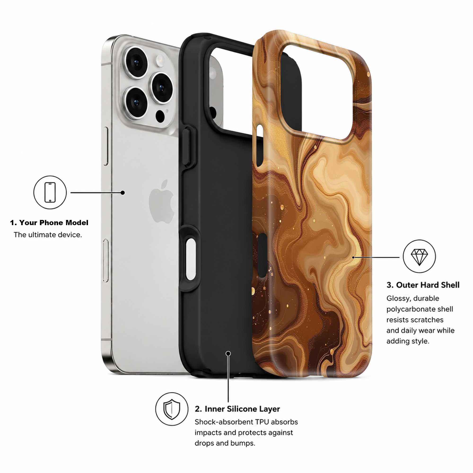 Golden Marble Dual Guard Case