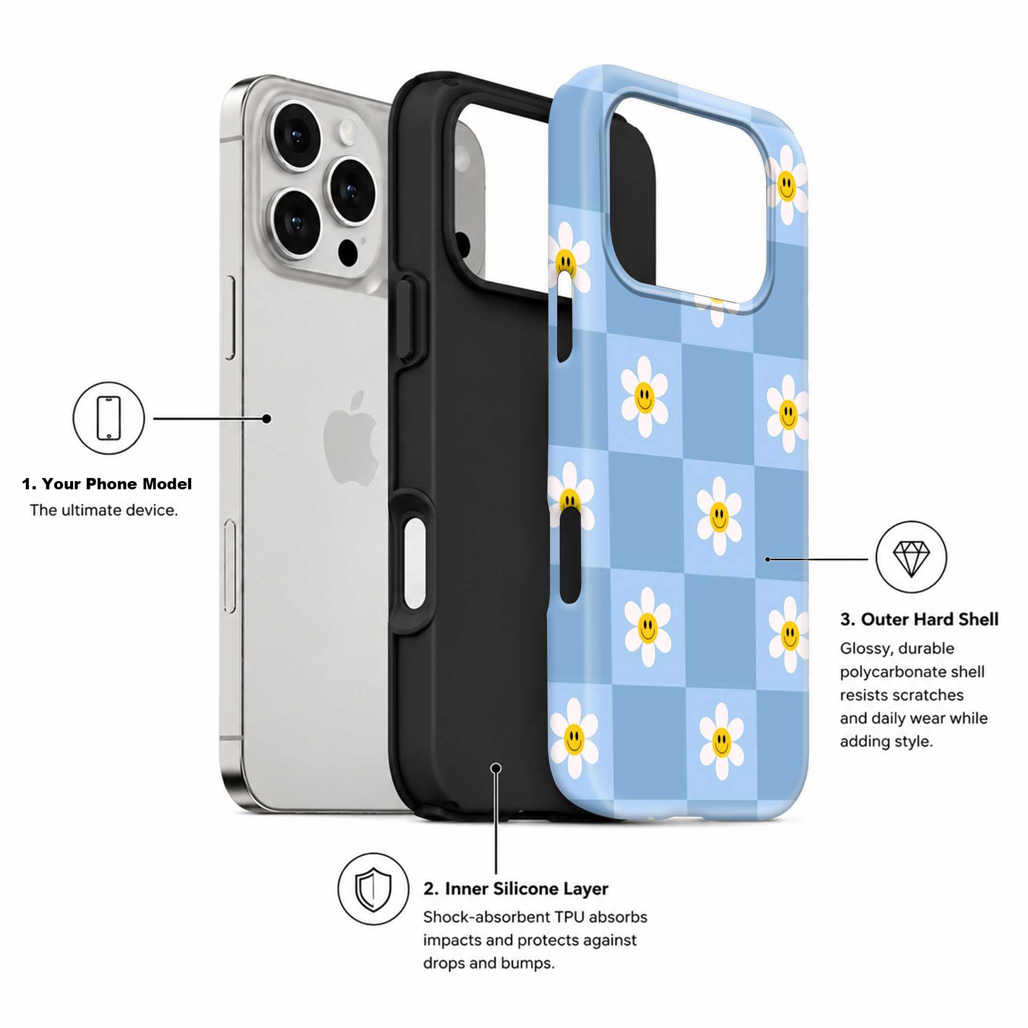 Flower Smiley Dual Guard Case