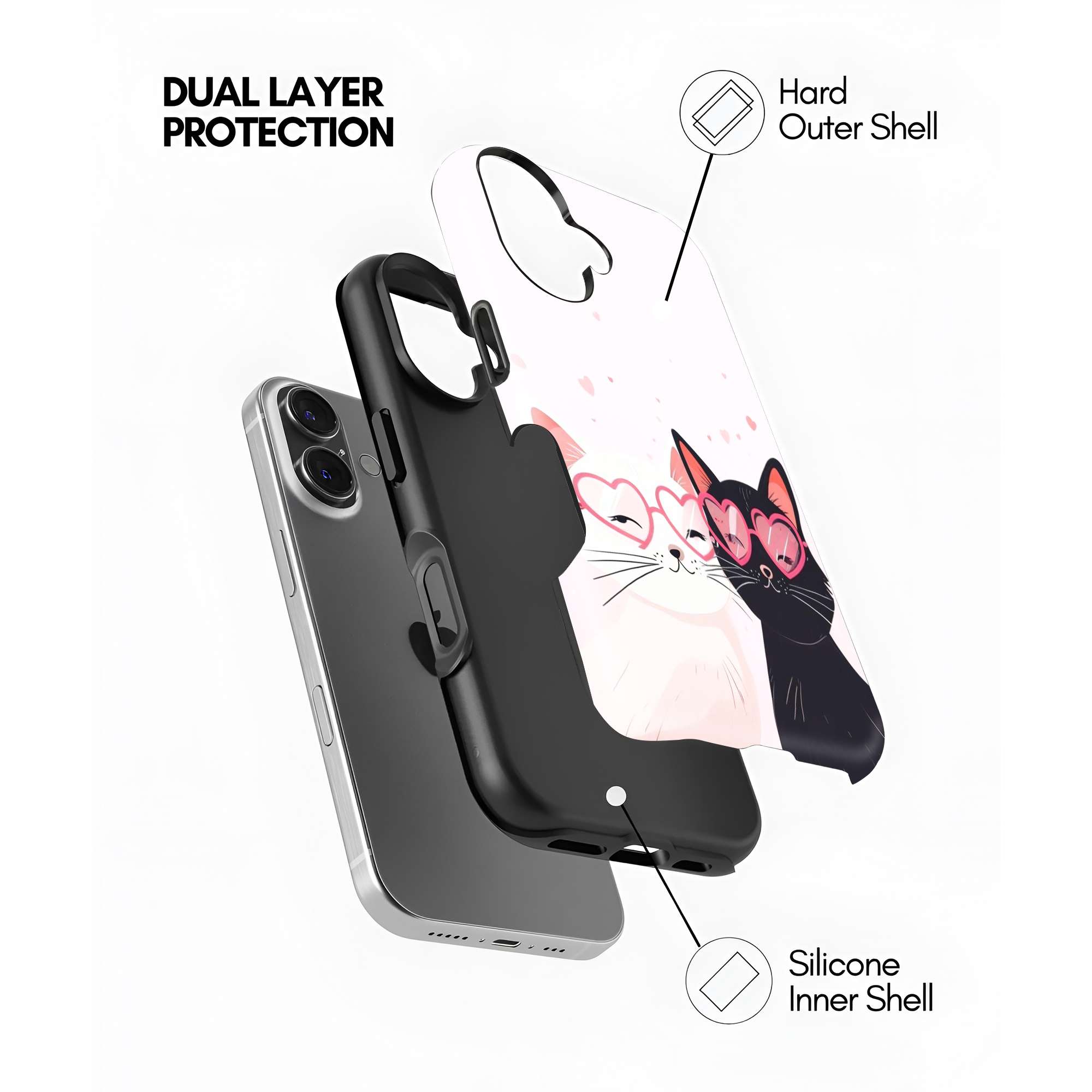 Cat Love Dual Guard Case