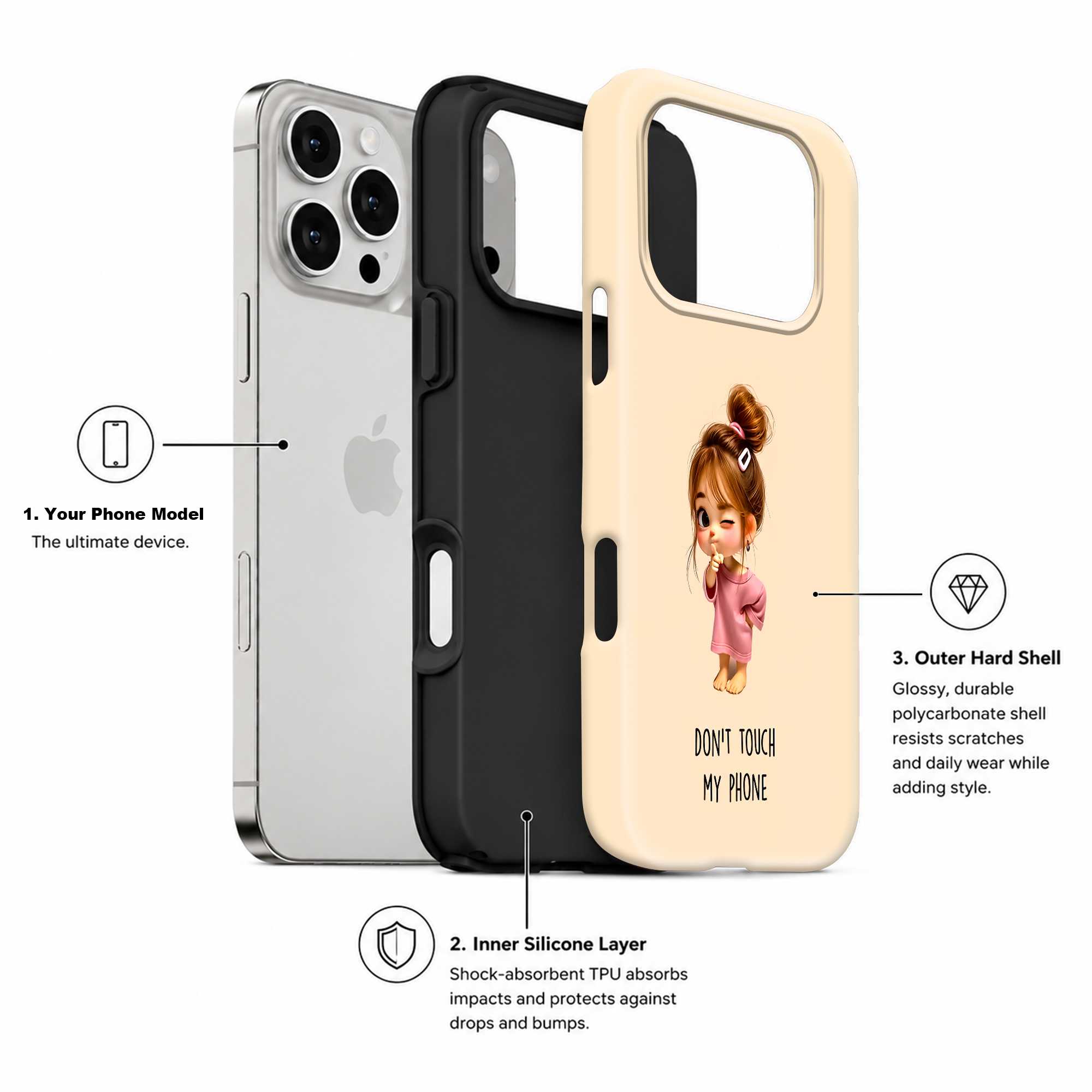 Don't Touch My Phone Dual Guard Case
