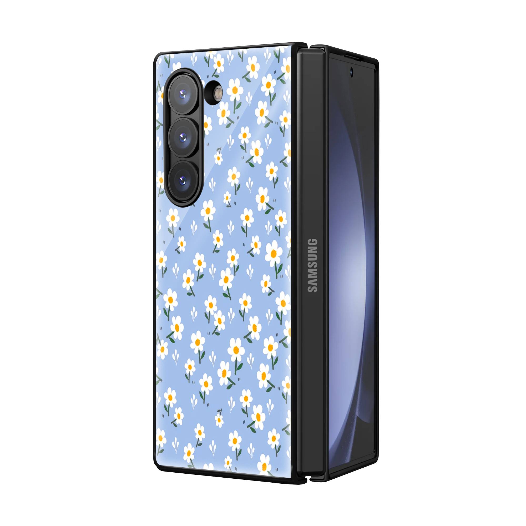 Little Daisies Samsung Z Fold Glass Case image 1