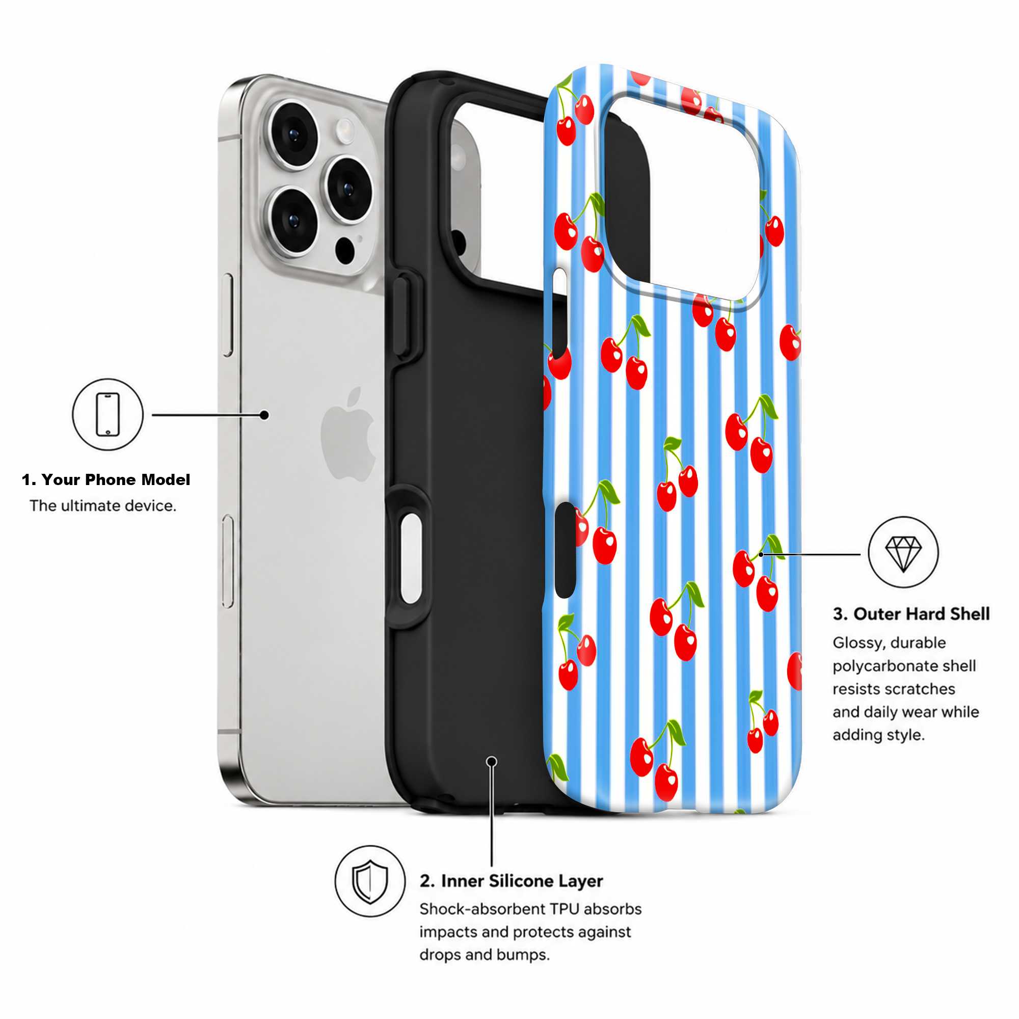 Cherry Lines Dual Guard Case