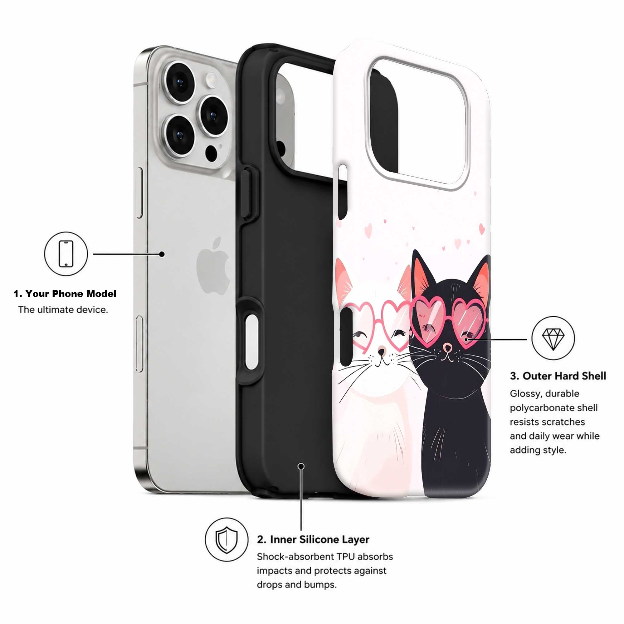 Cat Love Dual Guard Case