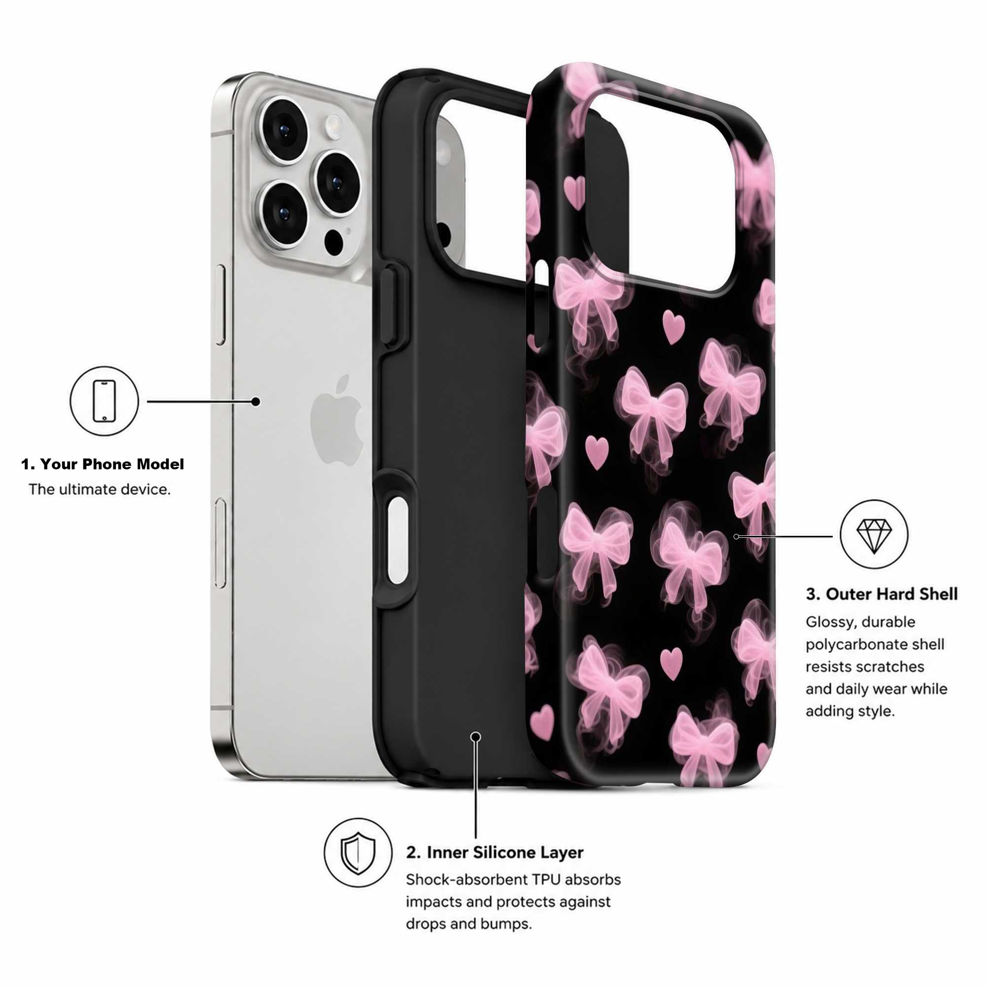 Blush Bow Dreams Dual Guard Case