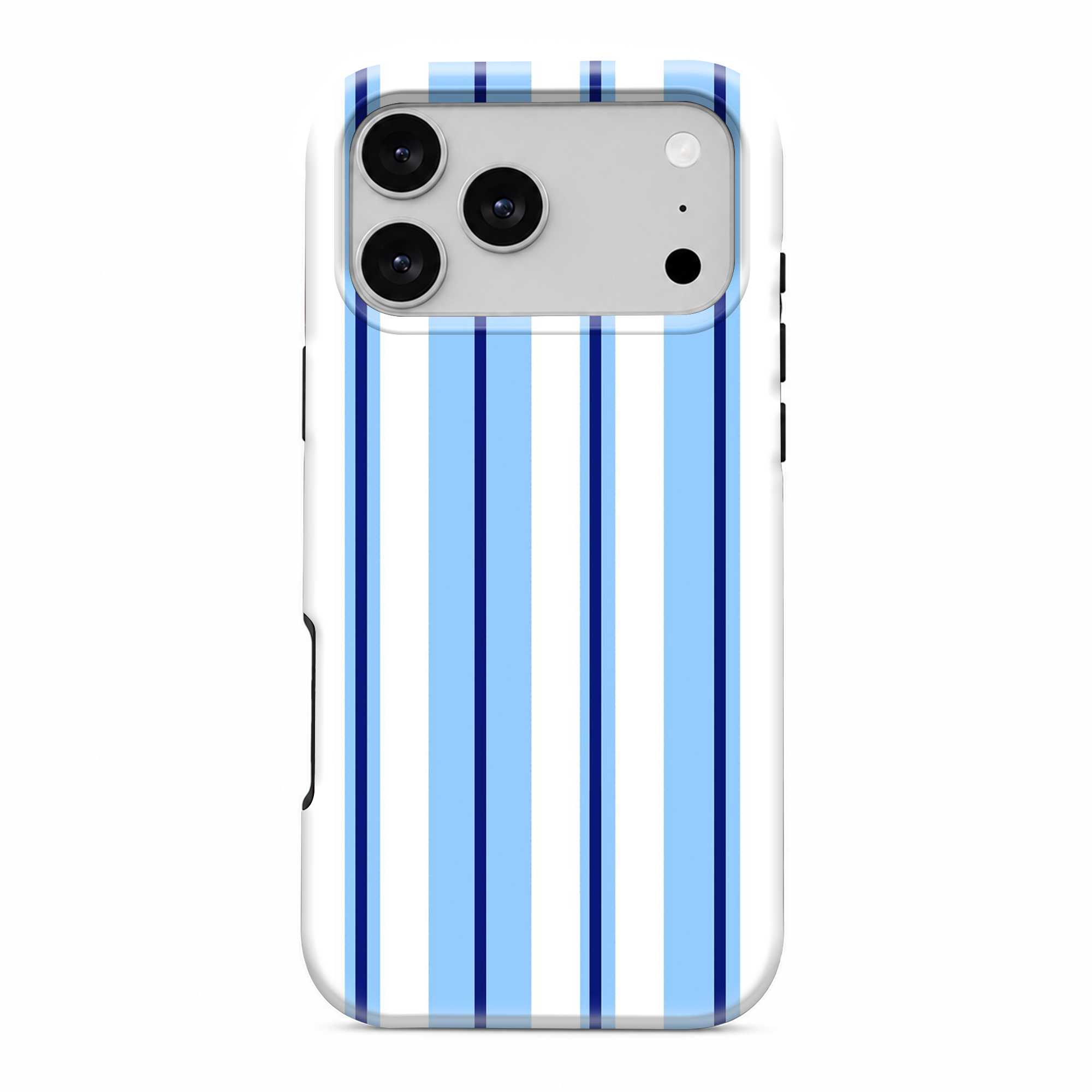 Blue Linen Stripes Dual Guard Case