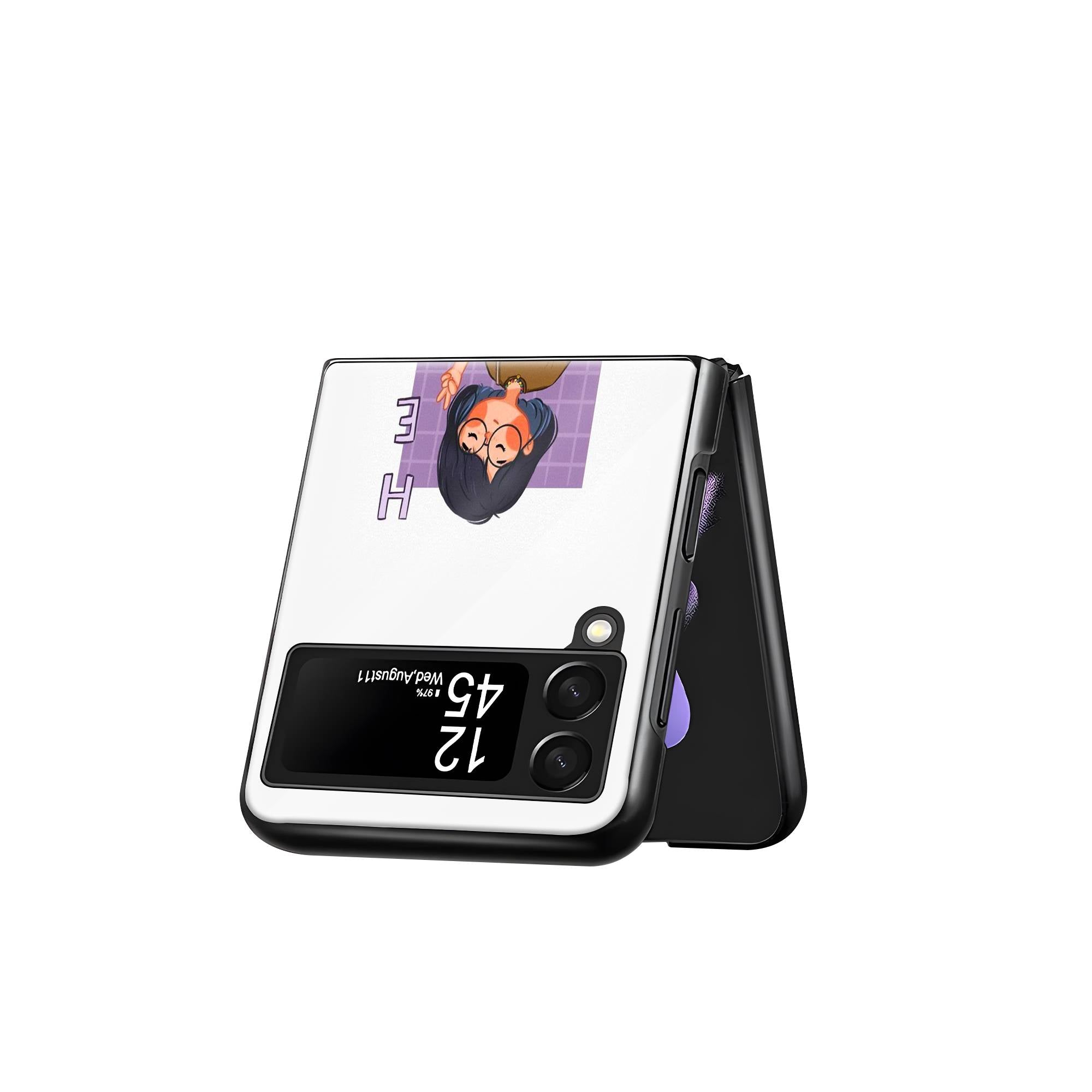 Hello Samsung Z Flip Glass Case image 2