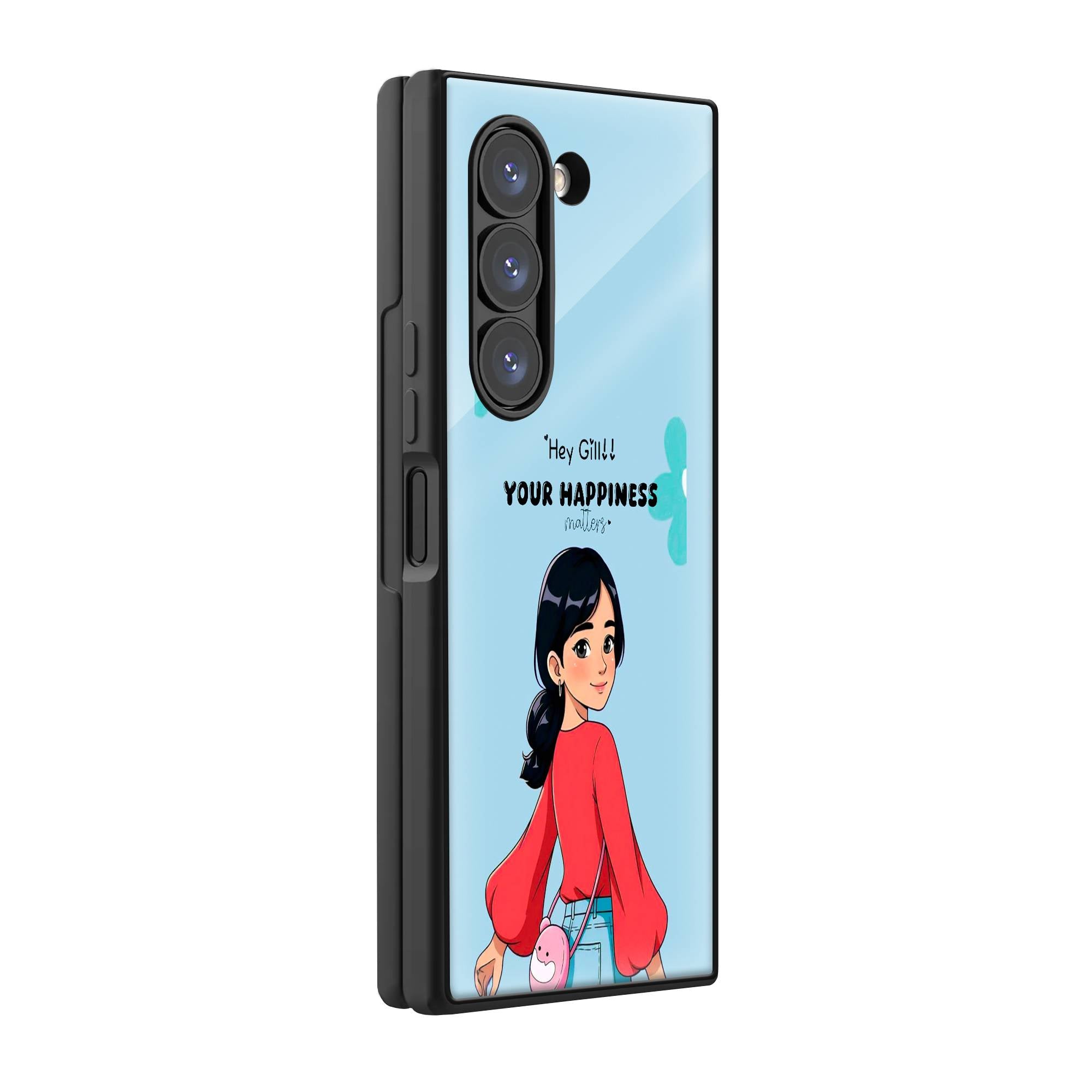 Your Happiness Samsung Z Fold Glass Case image 0