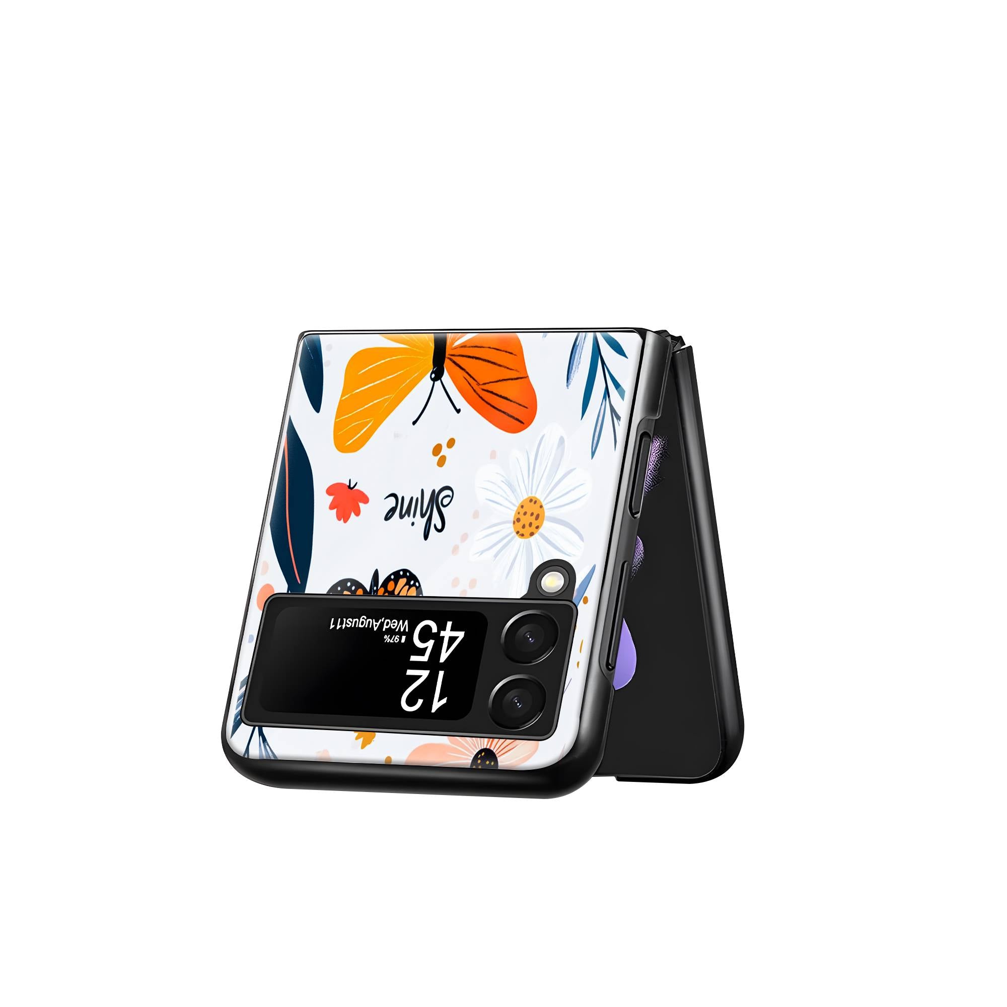 Butterfly Bliss Samsung Z Flip Glass Case image 2