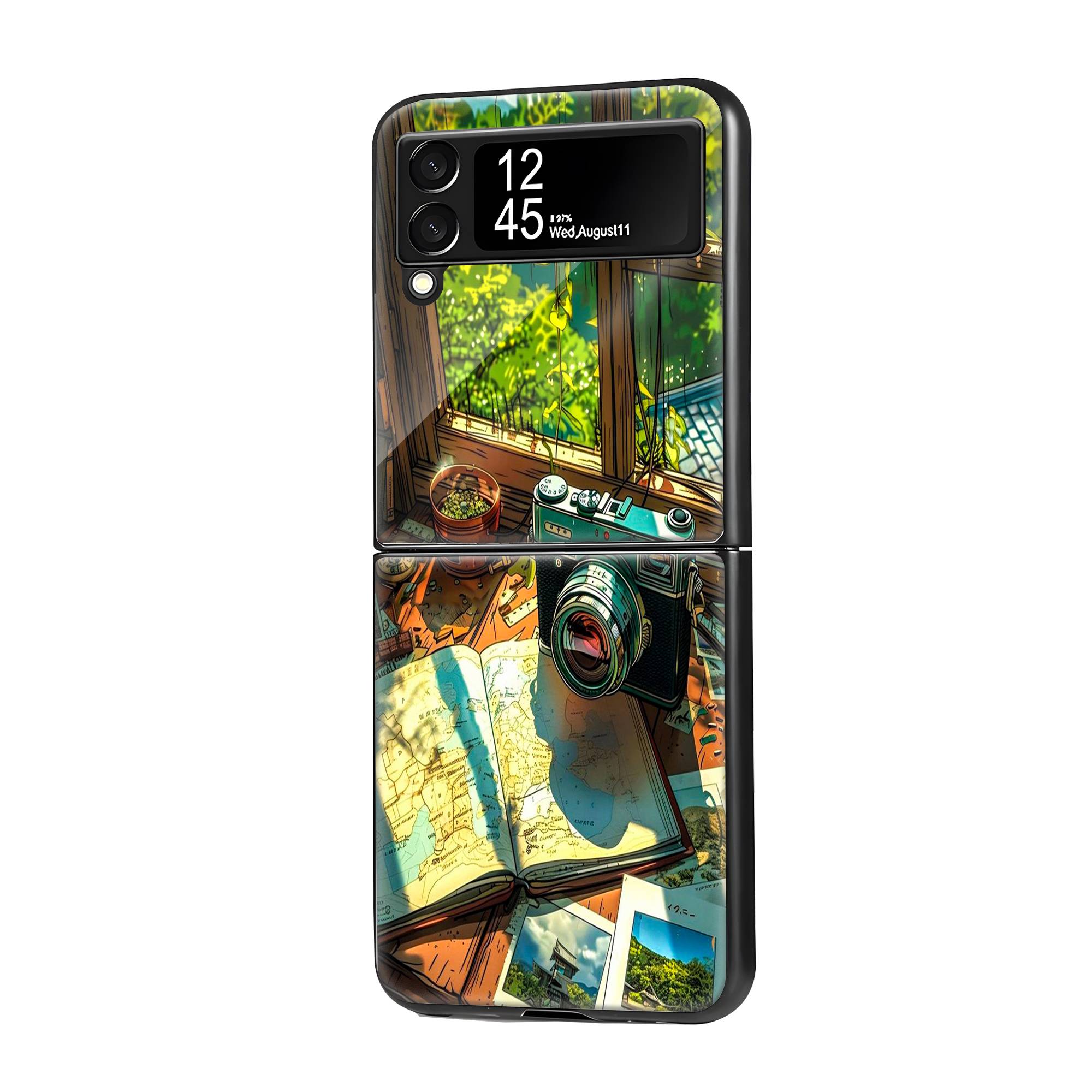 Travel Camera Samsung Z Flip Glass Case image 0