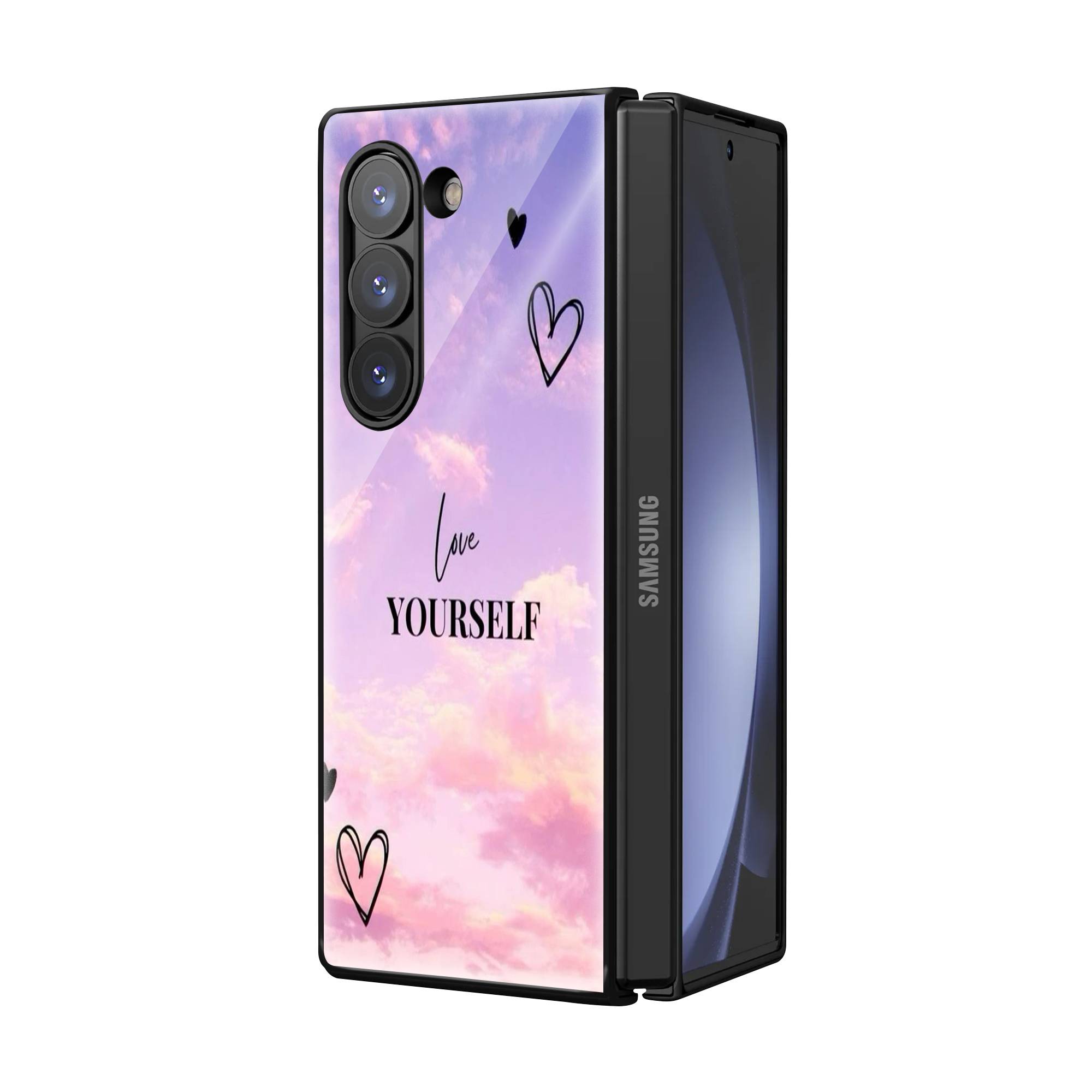 Self Love Samsung Z Fold Glass Case image 1