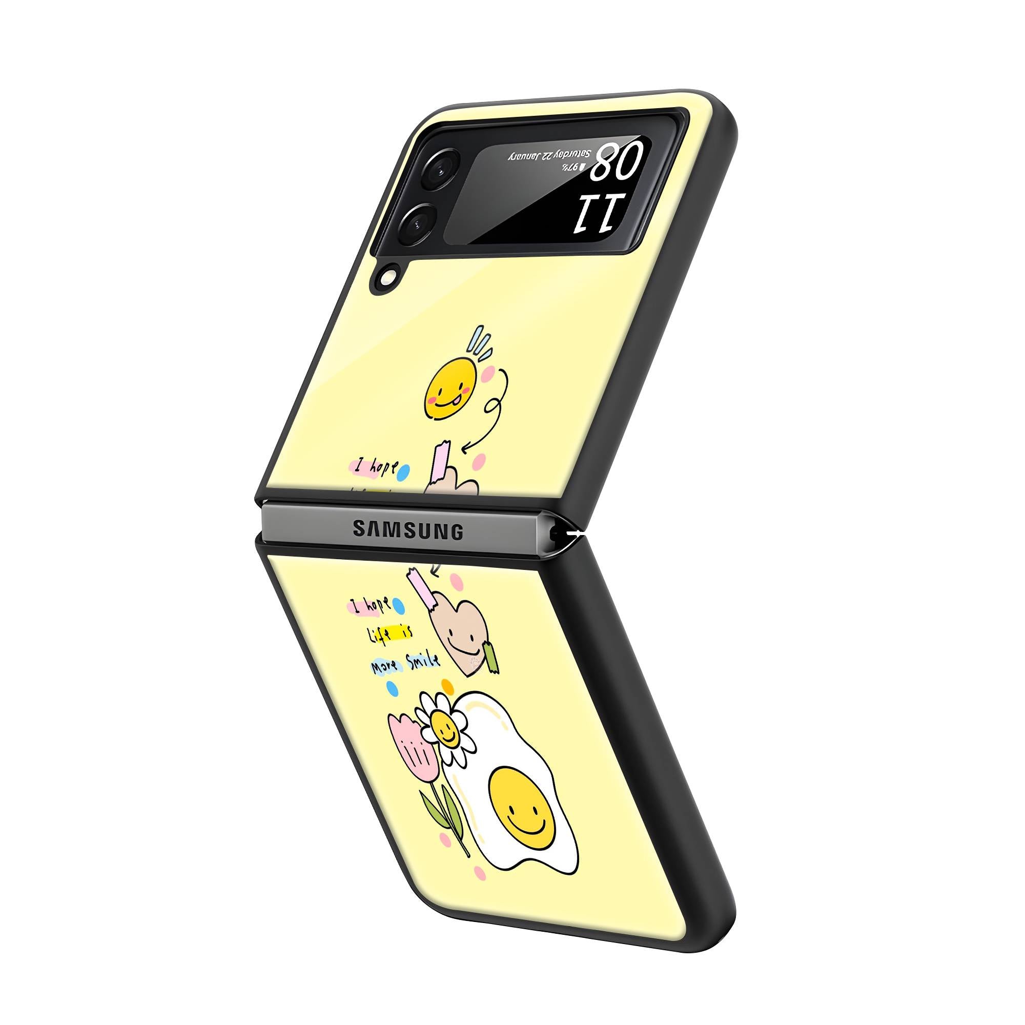 Golden Sun Samsung Z Flip Glass Case image 1