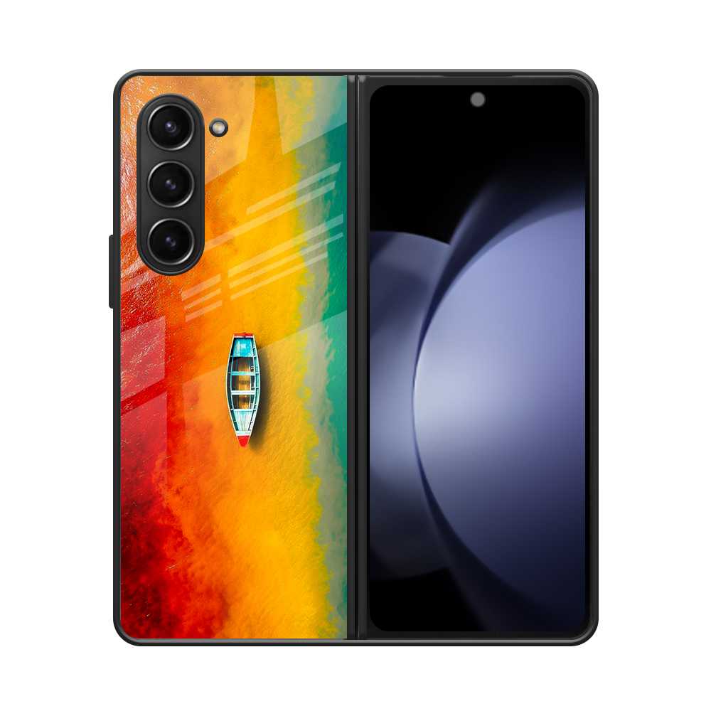 Rainbow Beach Samsung Z Fold 5 Glass Case image 0