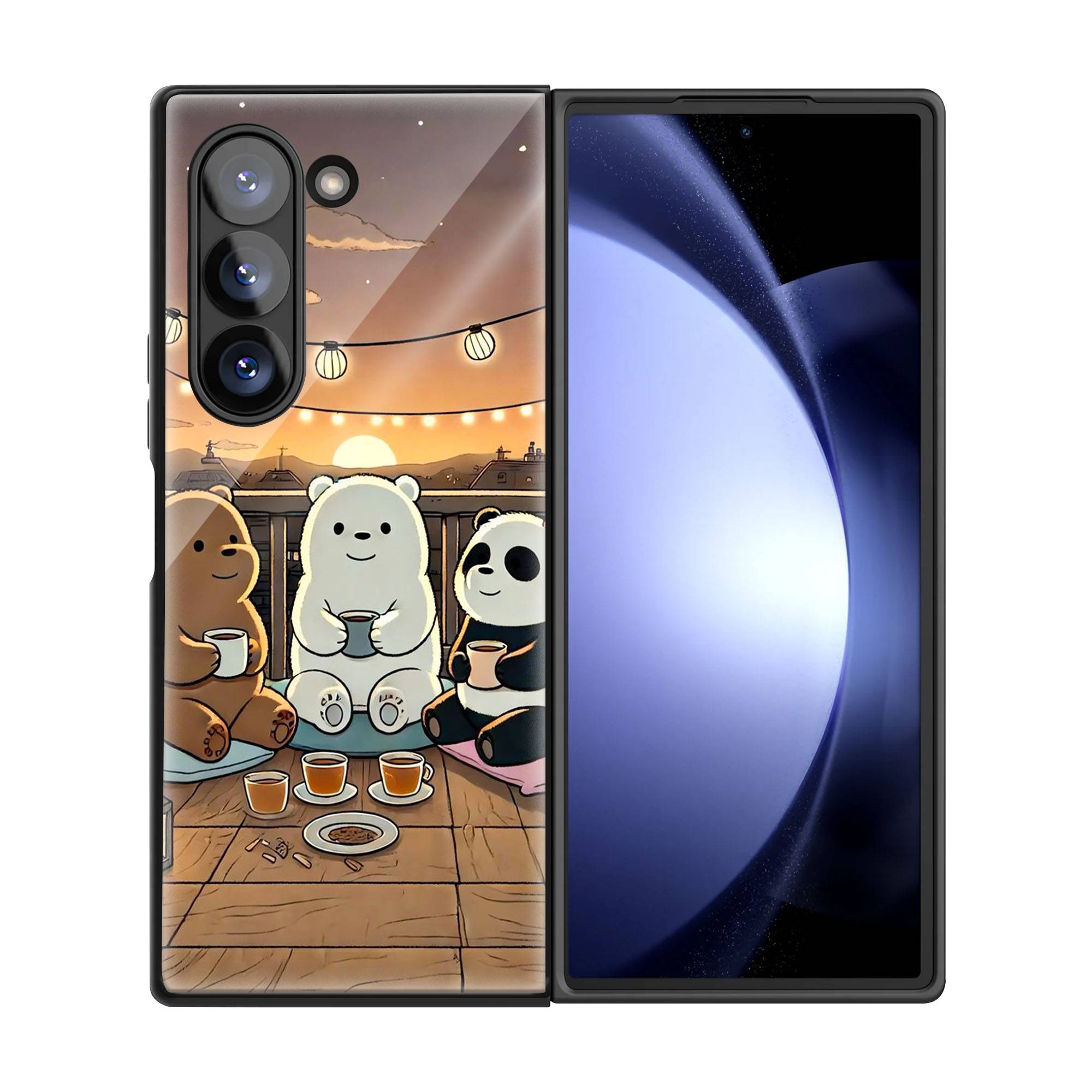 We Bare Bears Samsung Z Fold Glass Case image 2