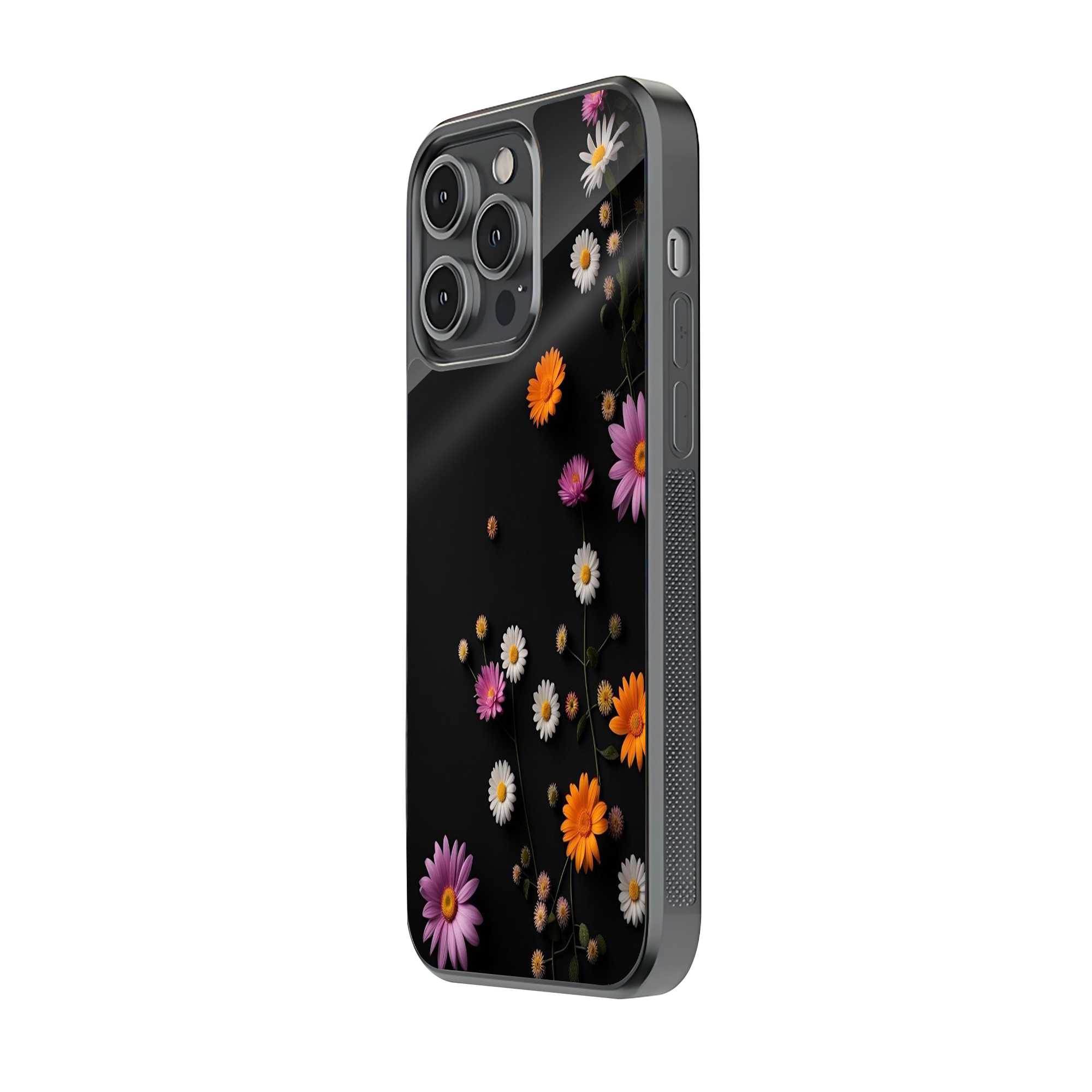Colorful Flower Glass Case image 1