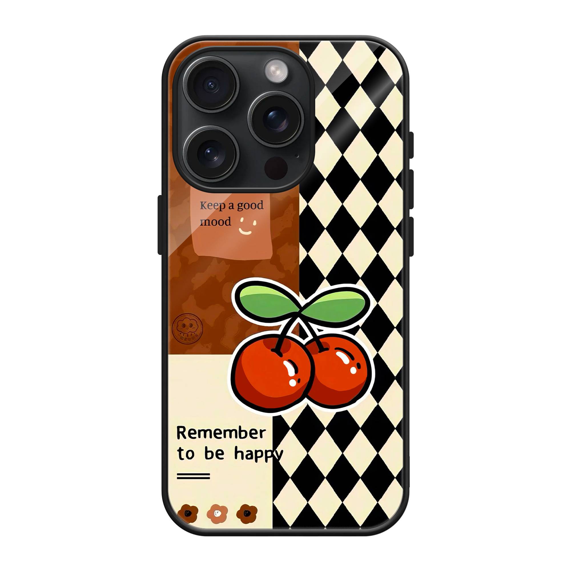 Cherry Checkers Glass Case image 0