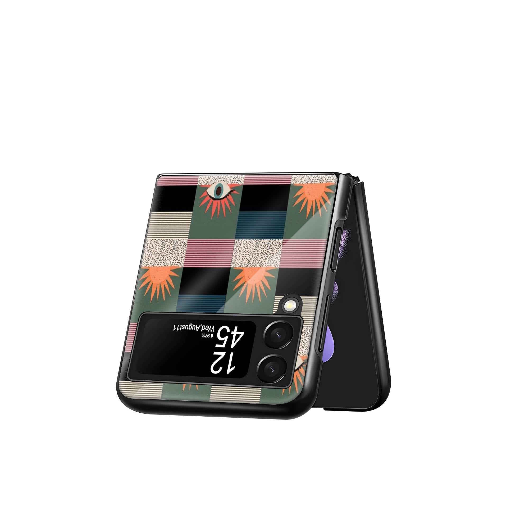 Eye and Sun Samsung Z Flip Glass Case image 2