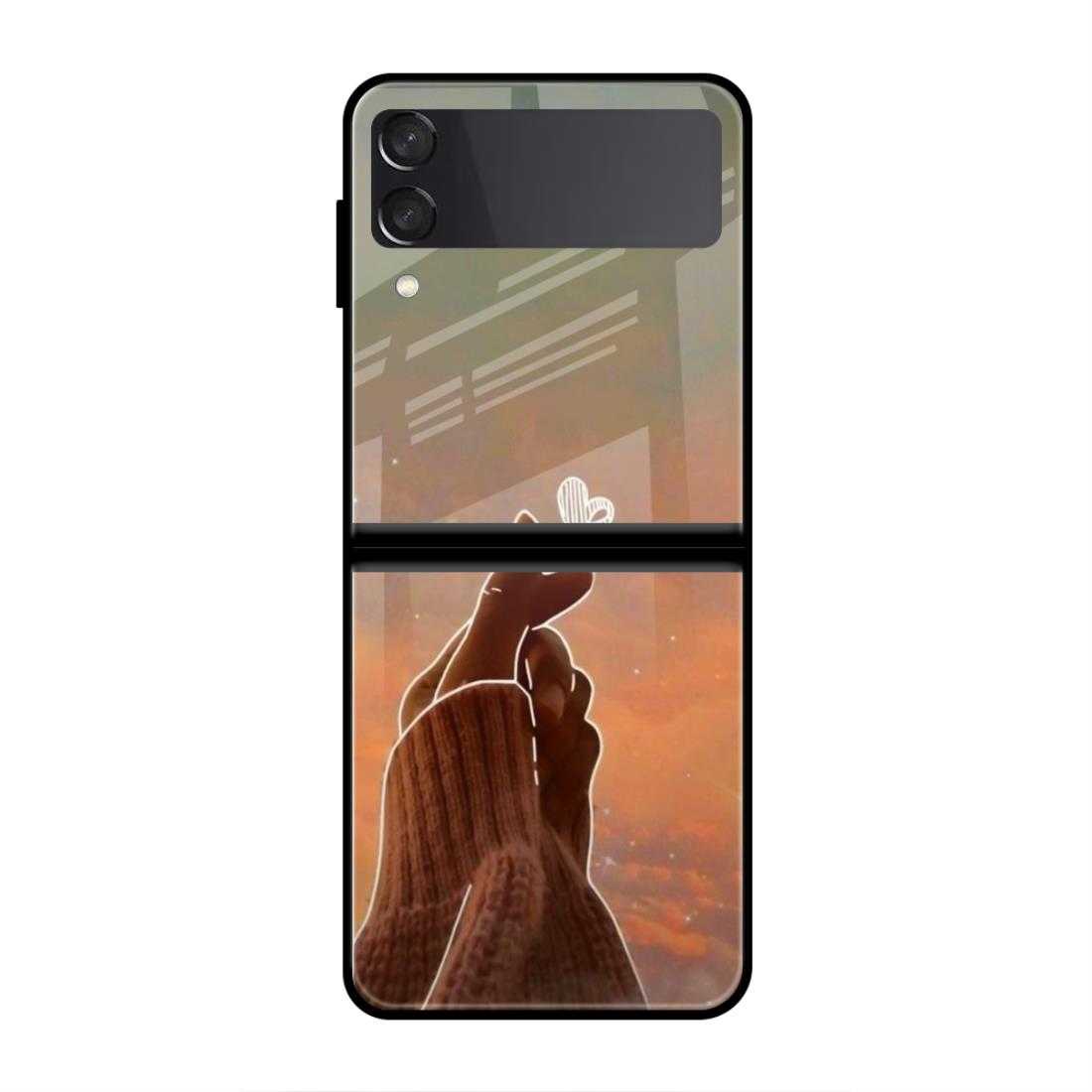 Love Sign Samsung Z Flip 3 Glass Case image 0