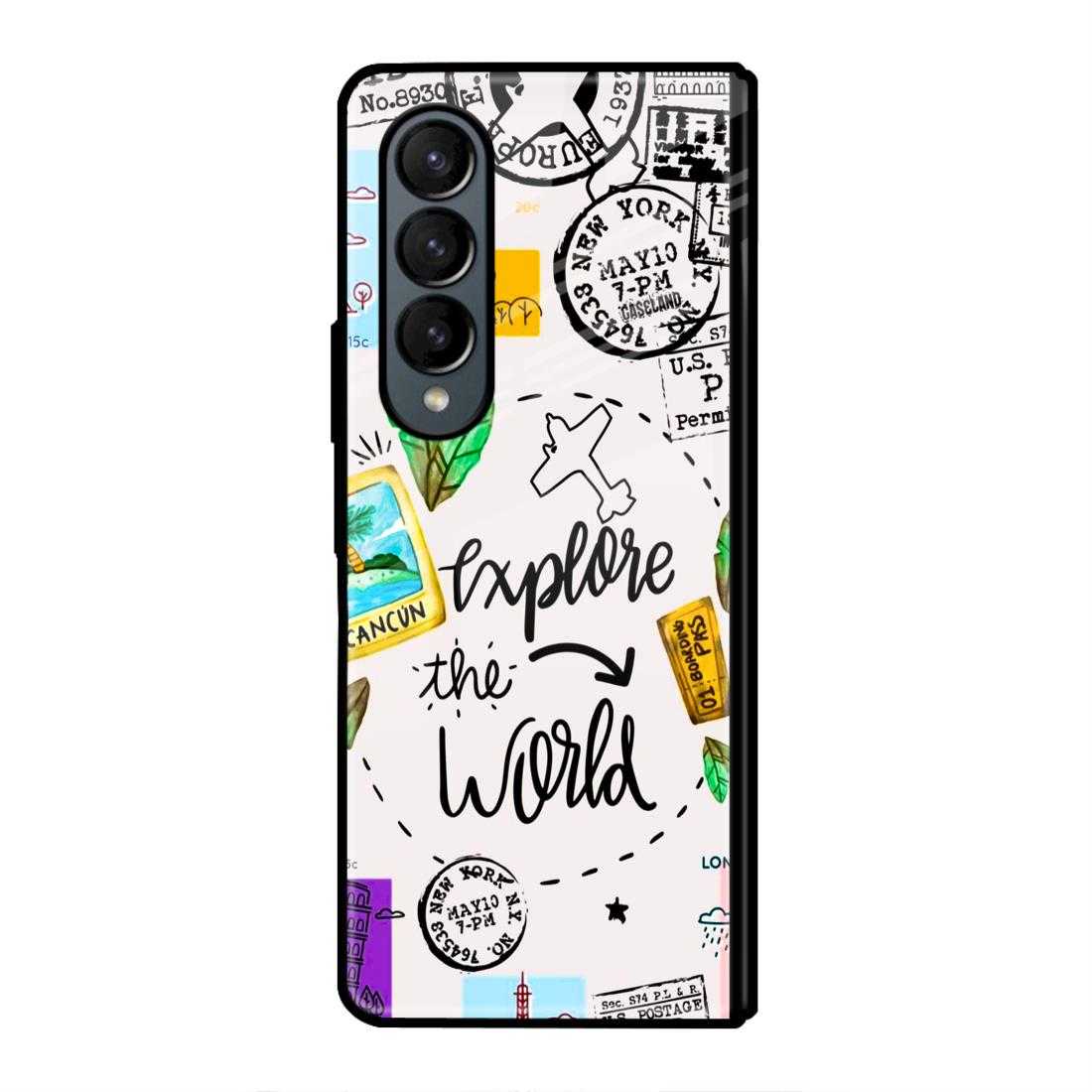 Explore The World Samsung Z Fold 3 Glass Case image 0
