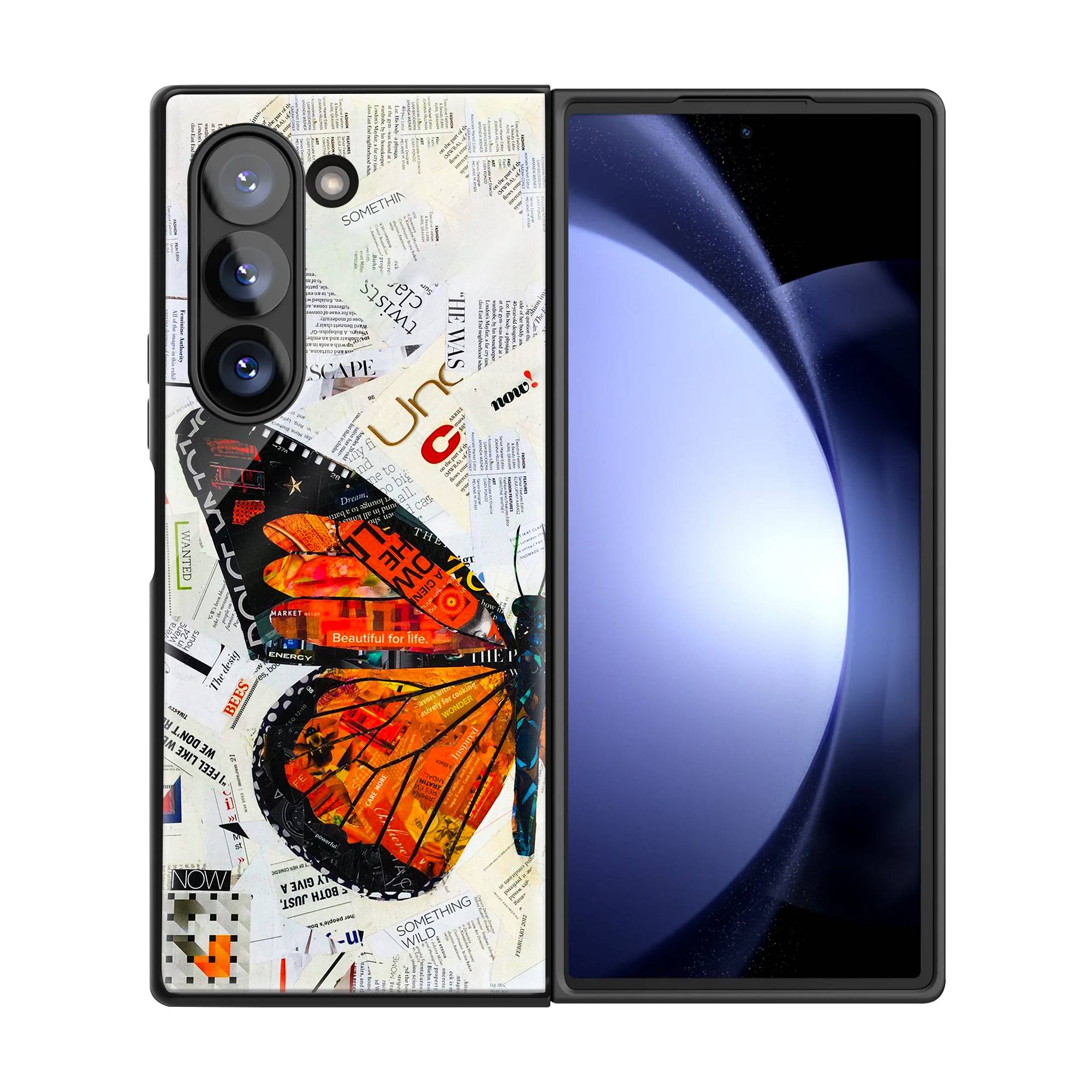Paper Wings Samsung Z Fold Glass Case image 2