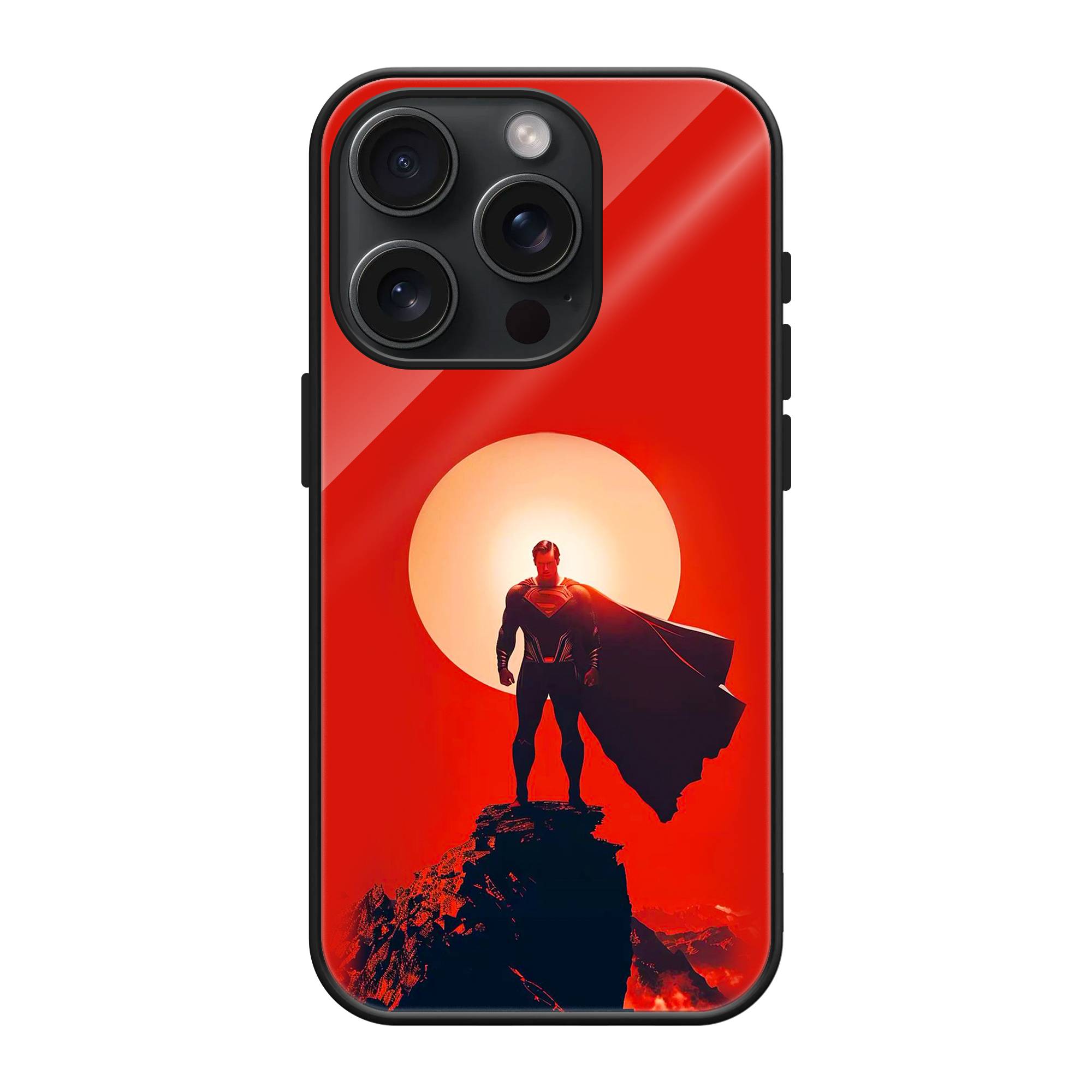 Silhouette Superman Glass Case image 0