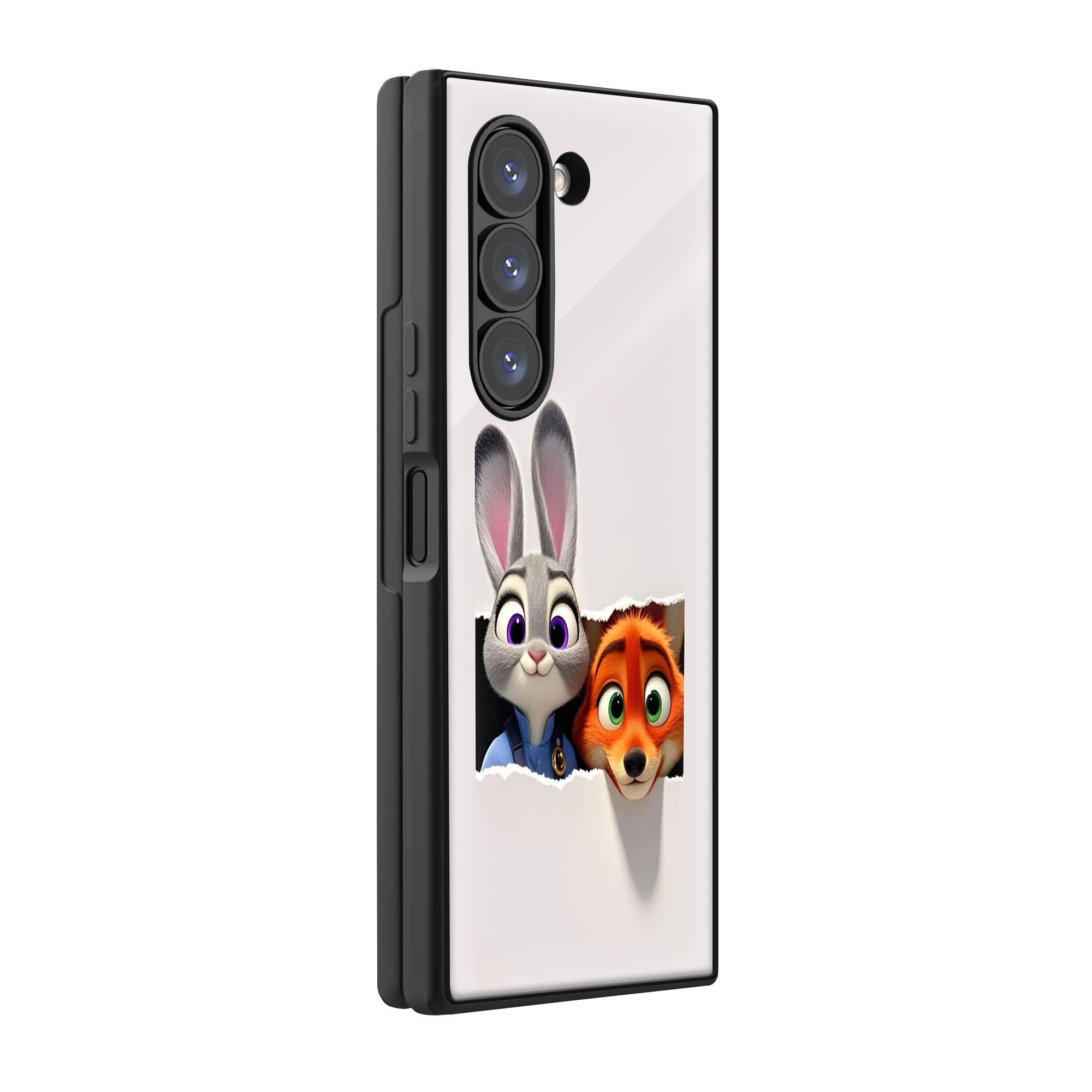 Zootopia Duo Samsung Z Fold Glass Case image 0