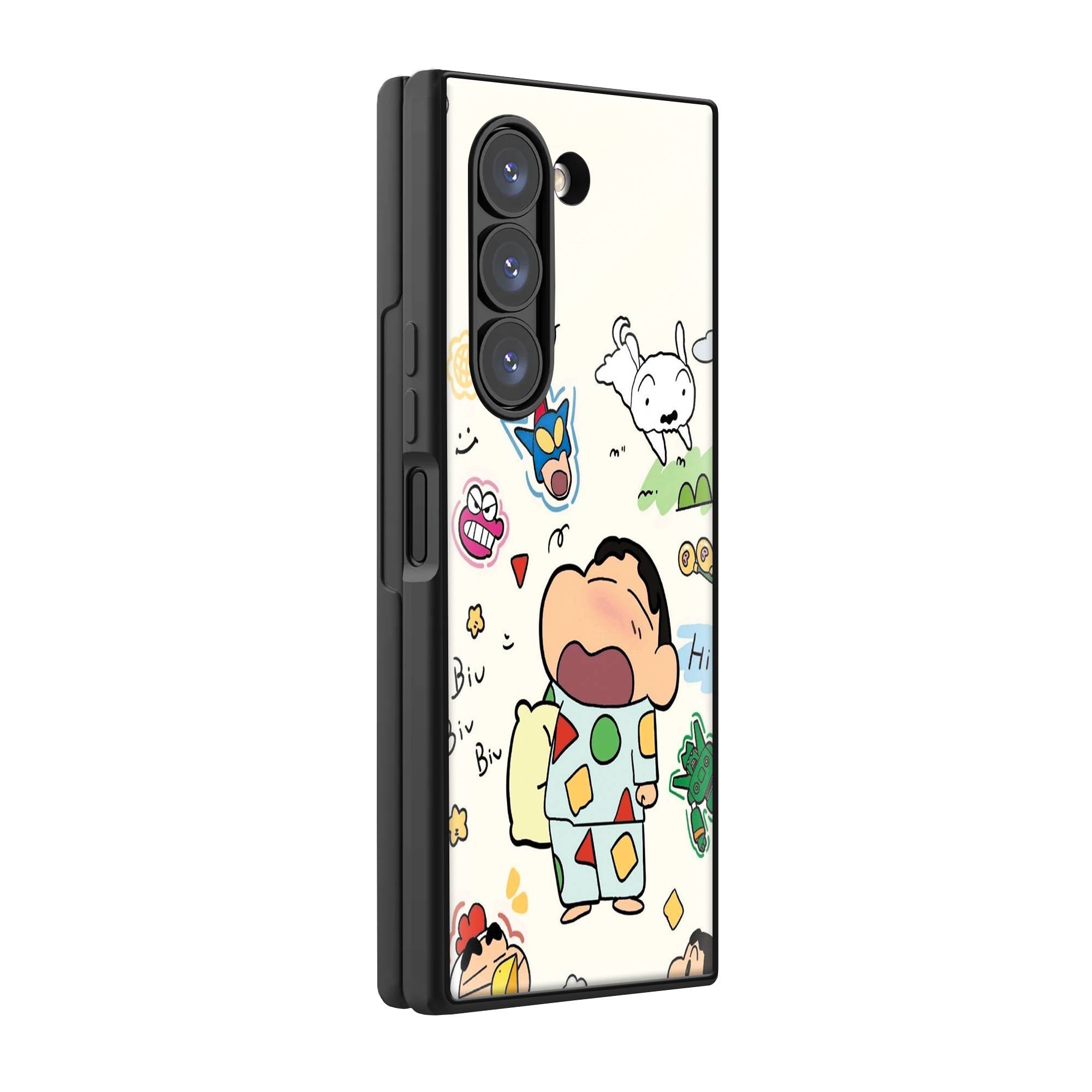 Shinchan Crayon Samsung Z Fold Glass Case image 0
