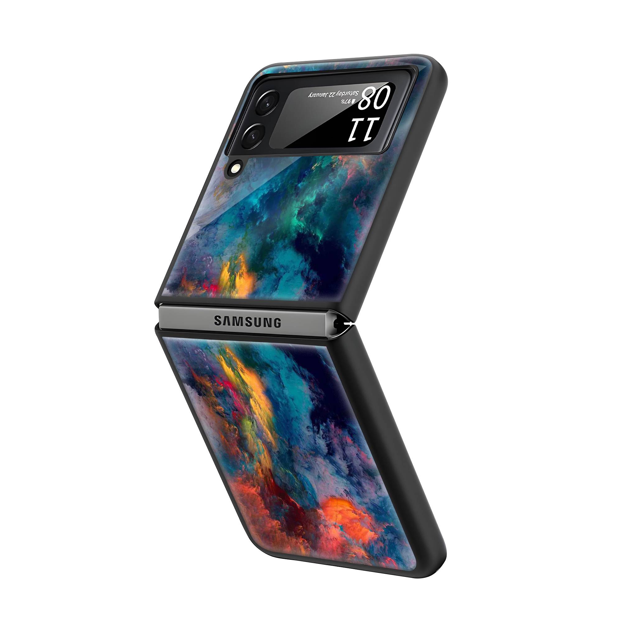 Jazzy Samsung Z Flip Glass Case image 1