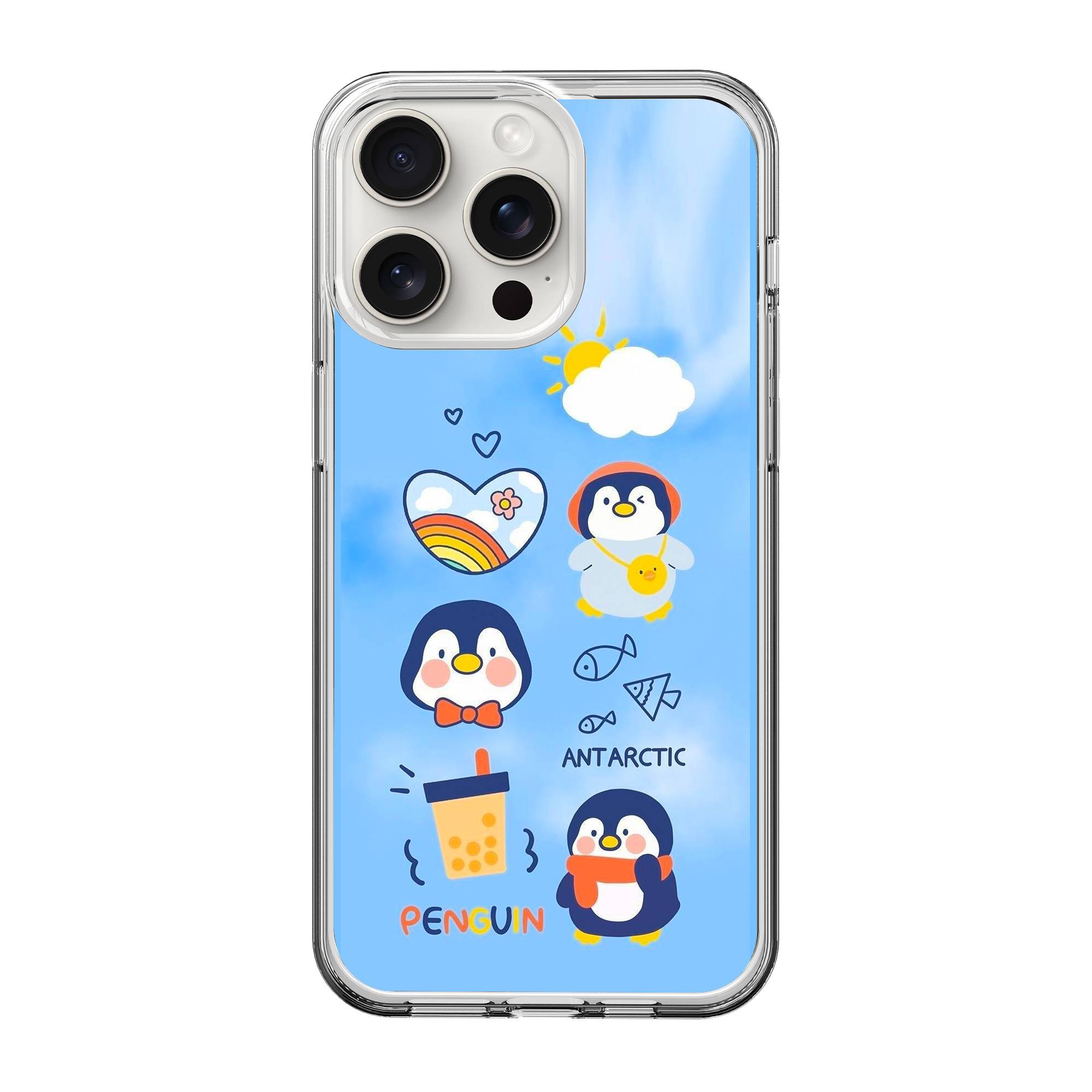 Cartoon Penguin Clear Case image 0
