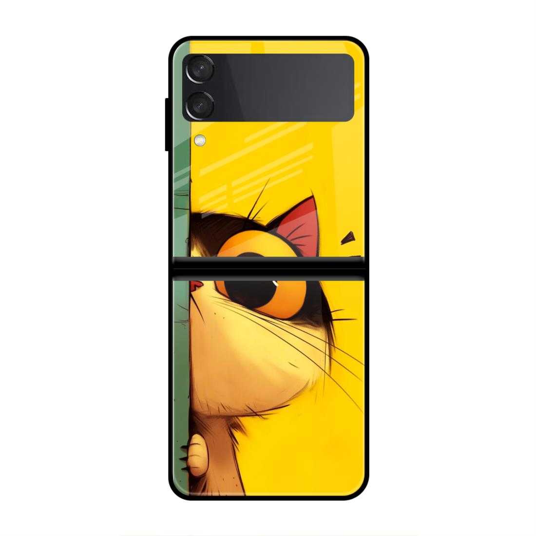 Innocent Cat Samsung Z Flip 3 Glass Case image 0