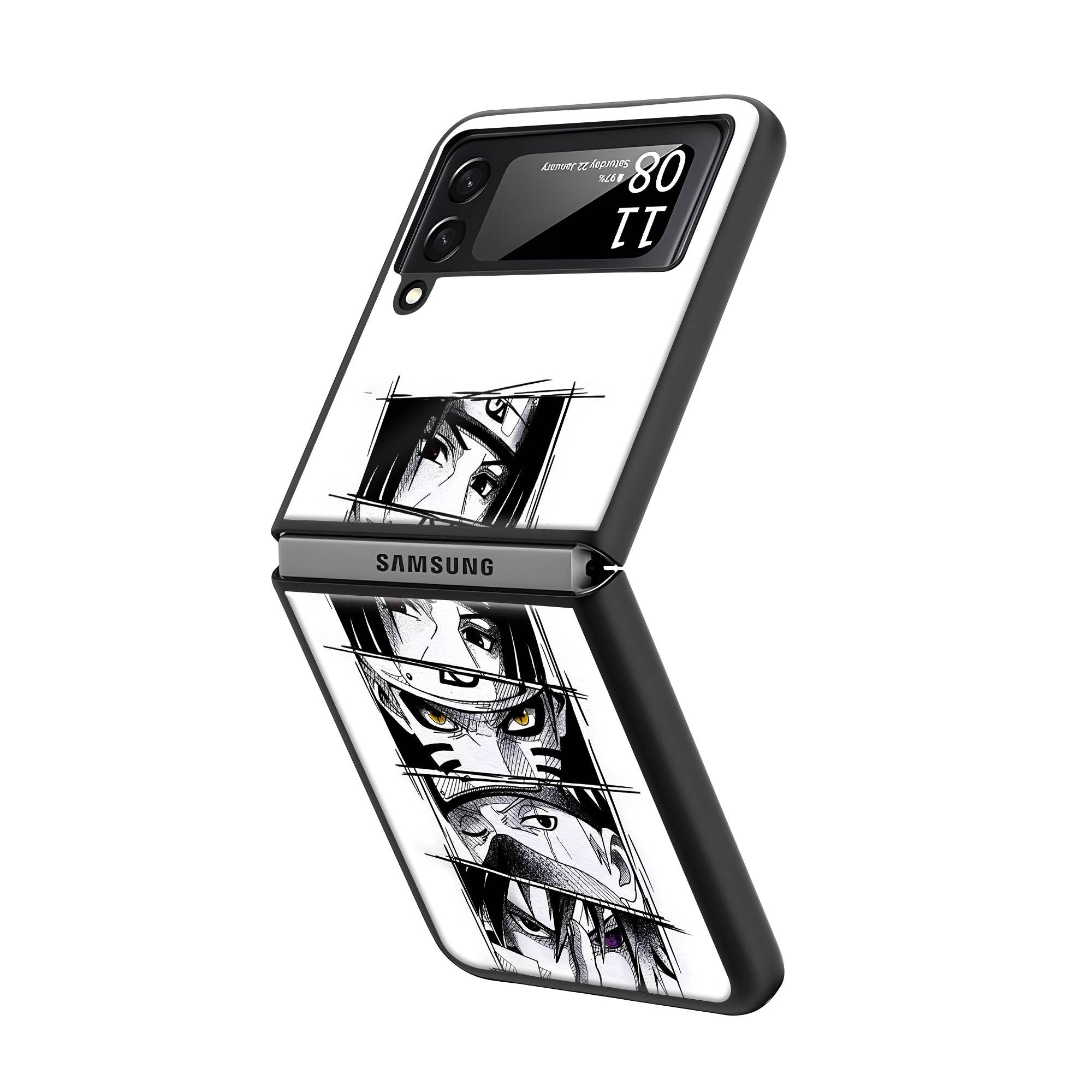 Naruto Eyes Samsung Z Flip Glass Case image 1