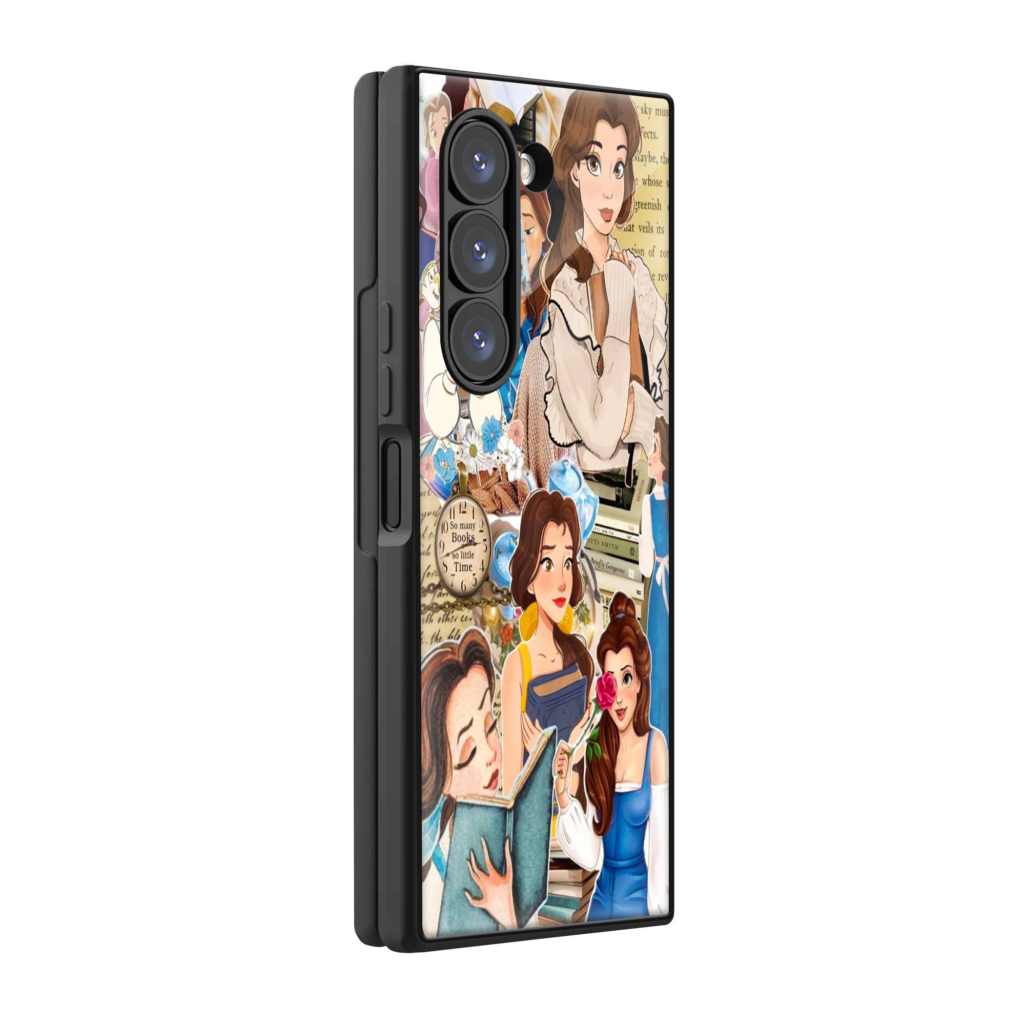Princess Belle Samsung Z Fold Glass Case image 0