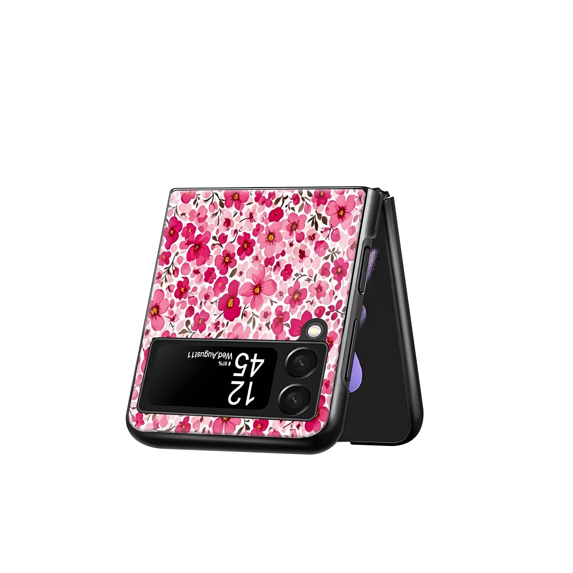 Pink Blossom Samsung Z Flip Glass Case image 2