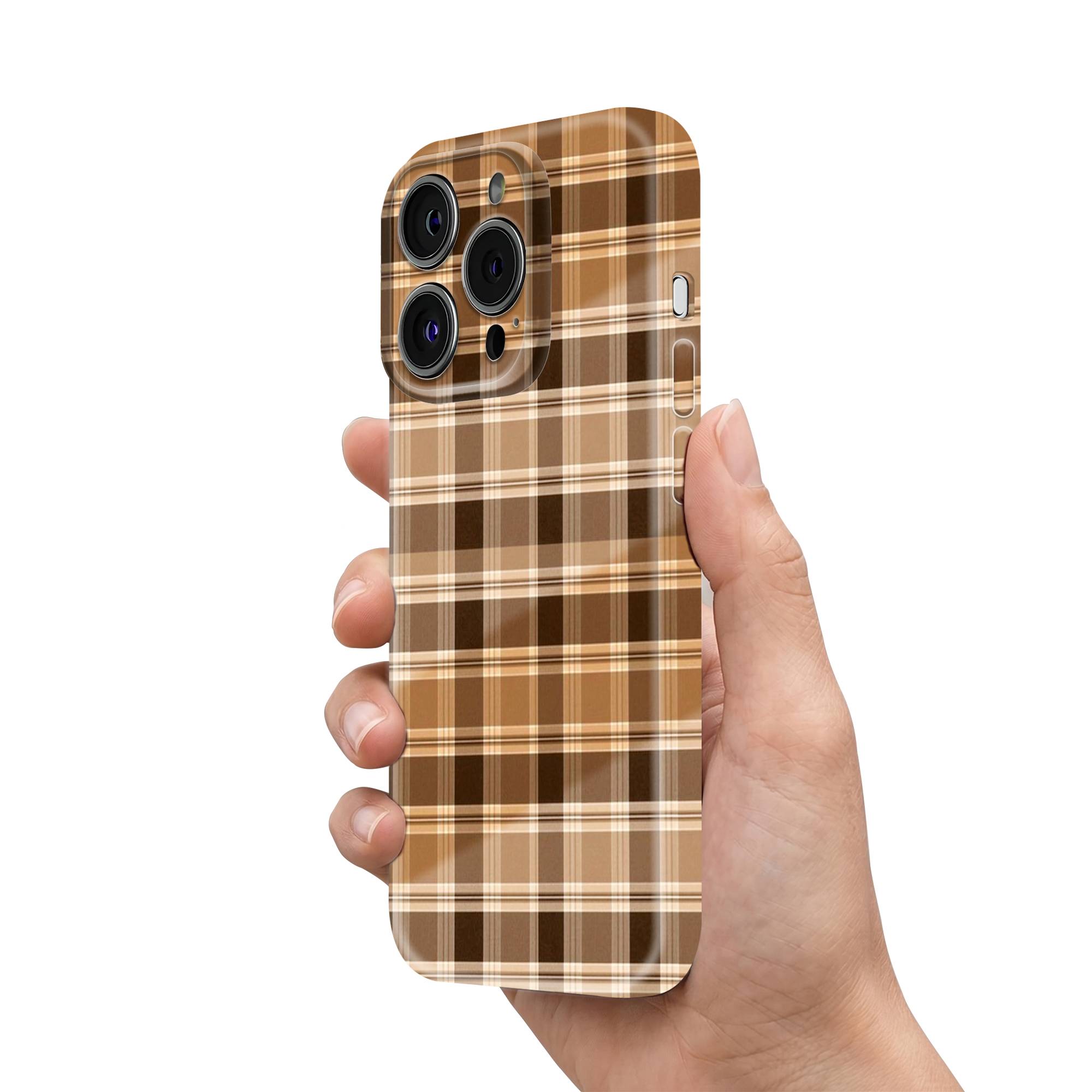 Vintage Cocoa Checks Glossy Hard Case