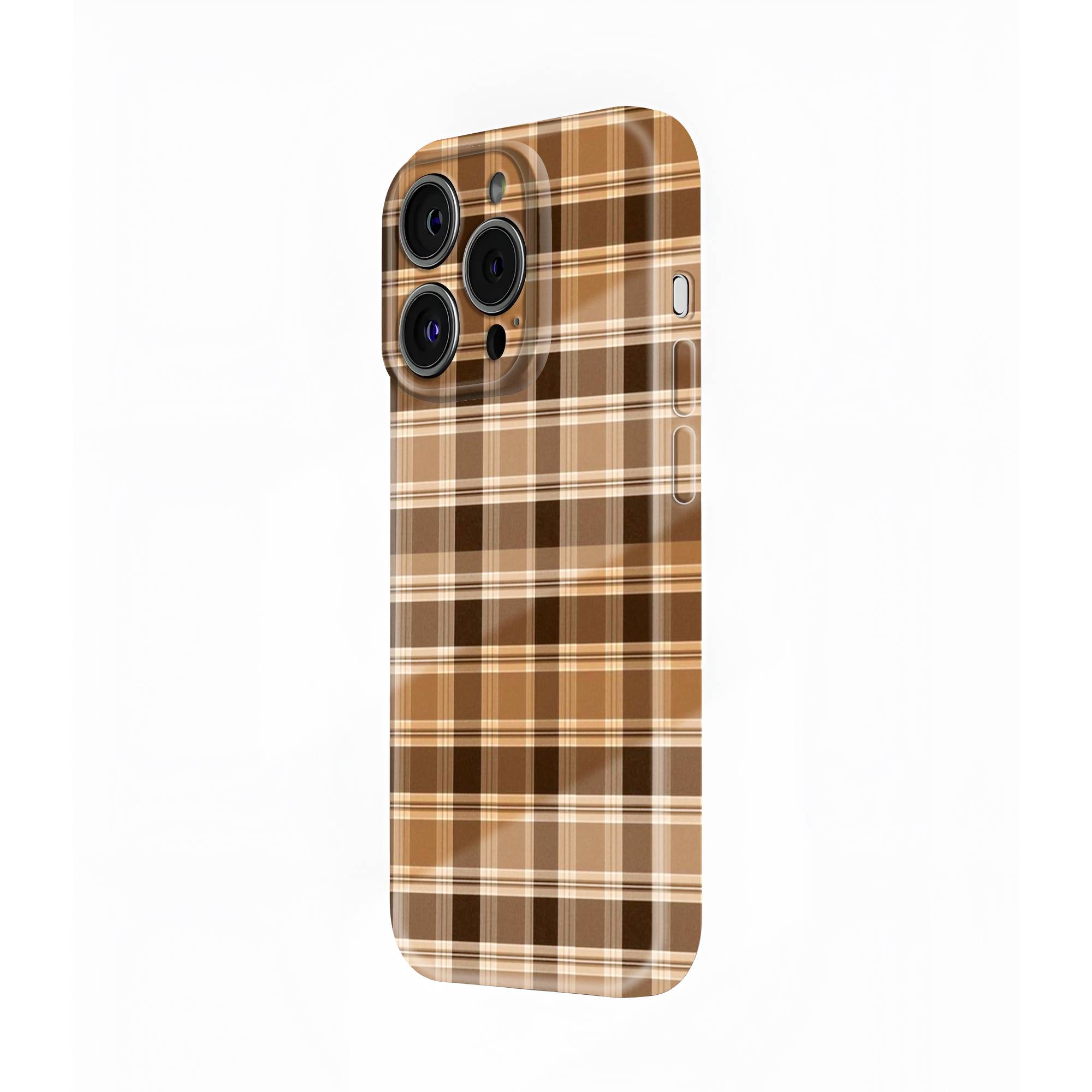 Vintage Cocoa Checks Glossy Hard Case