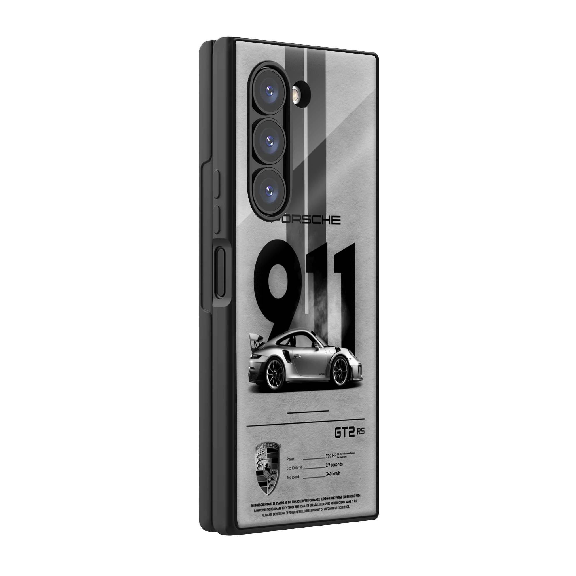 Porsche Legacy Samsung Z Fold Glass Case image 0