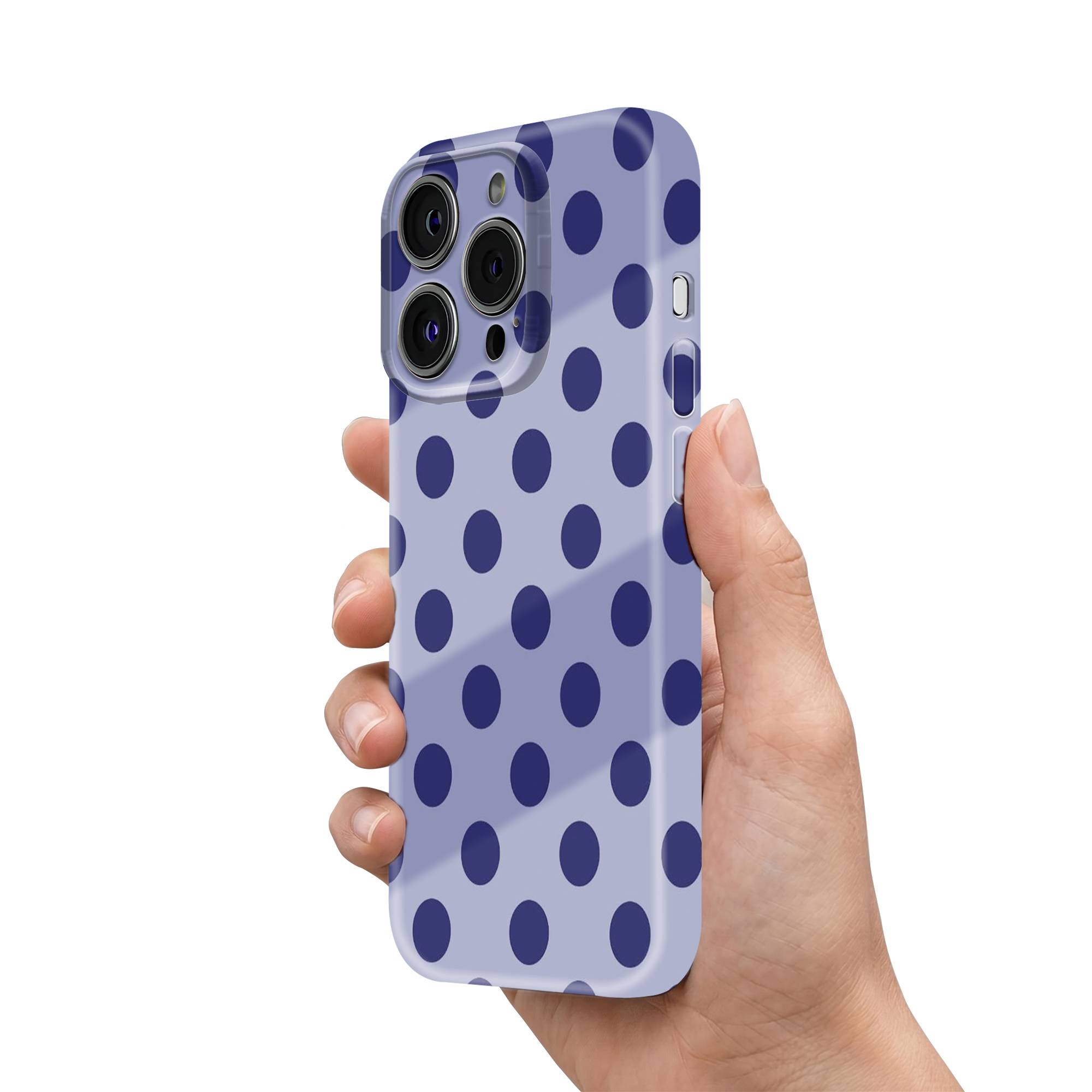 Blueberry Polka Glossy Hard Case