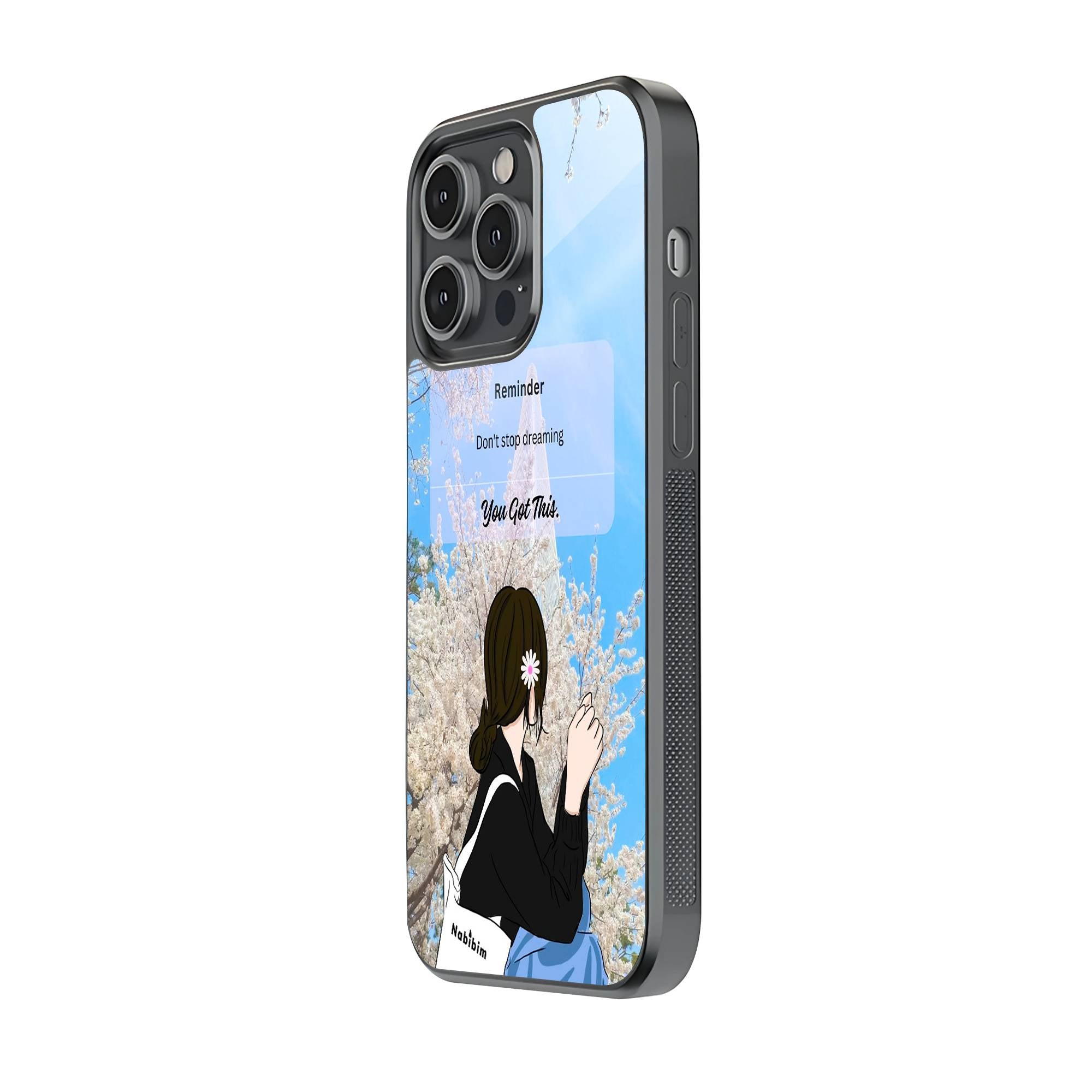 Don't Stop Dreaming Glass Case image 1