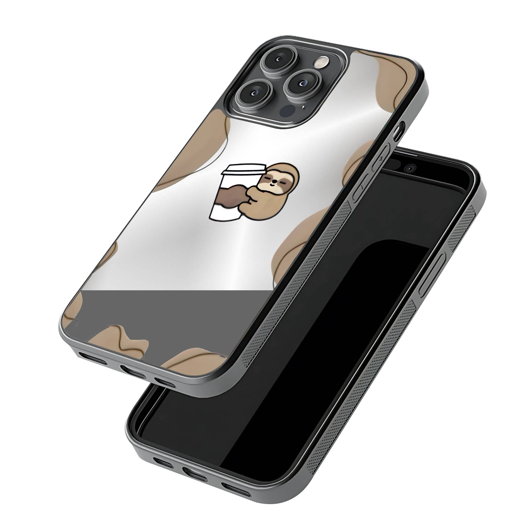 Coffee Sloth Mirror Case