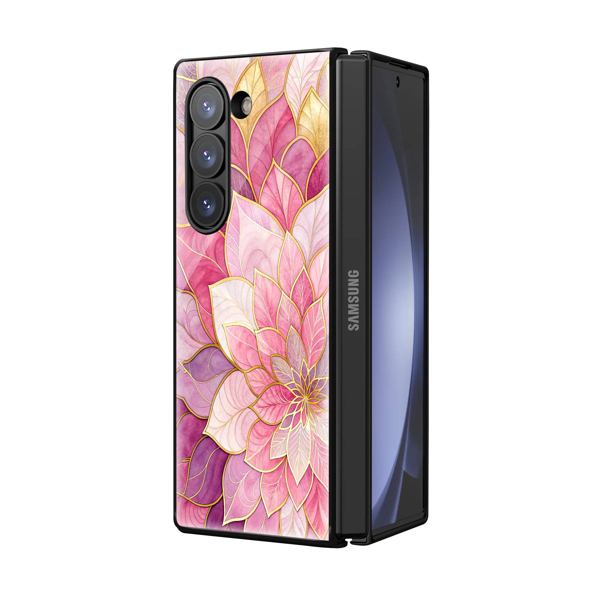 Gilded Bloom Samsung Z Fold Glass Case image 1