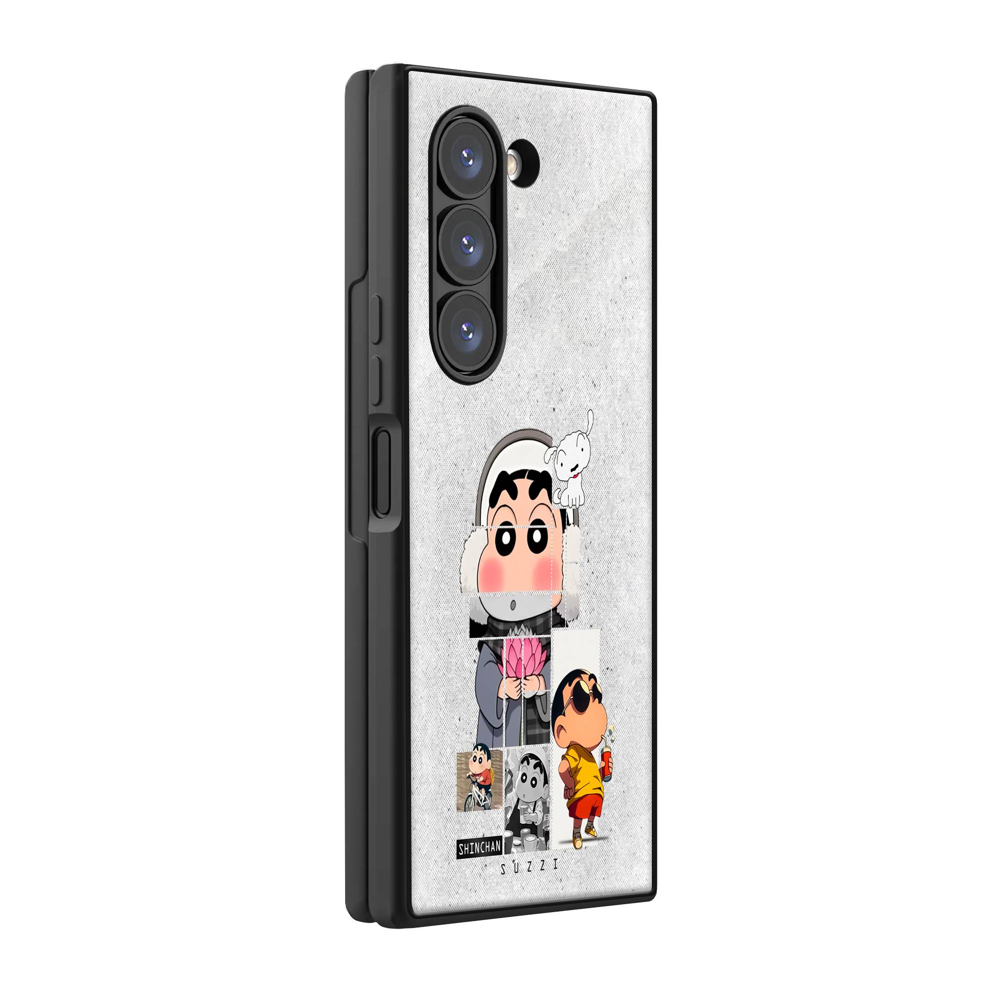 Shades of Shinchan Samsung Z Fold Glass Case image 0