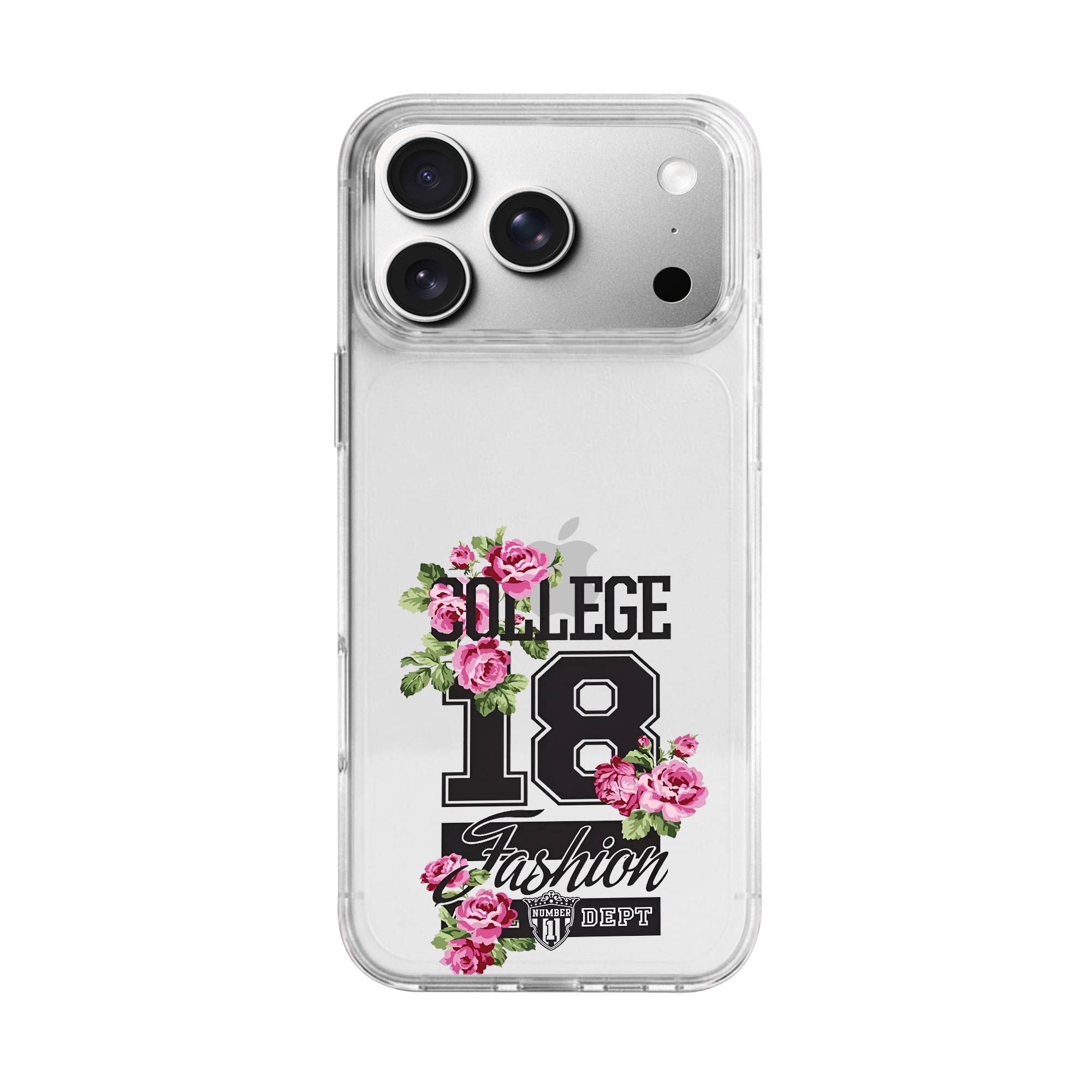 College 18 Bloom Premium Clear Case