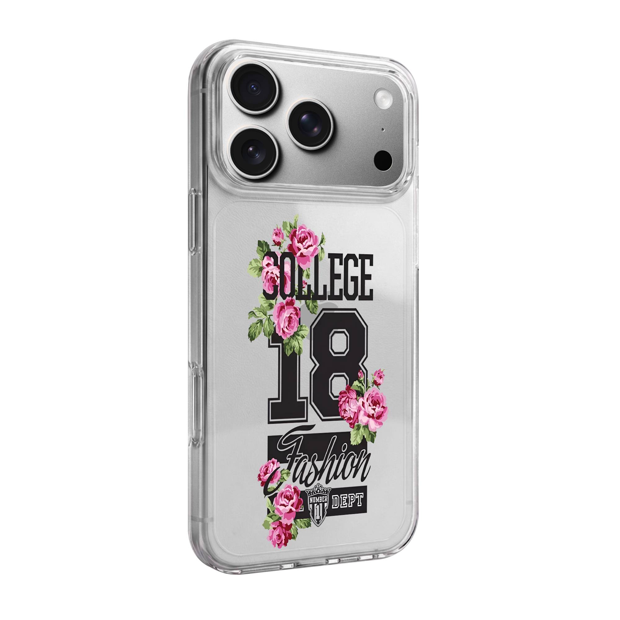 College 18 Bloom Premium Clear Case