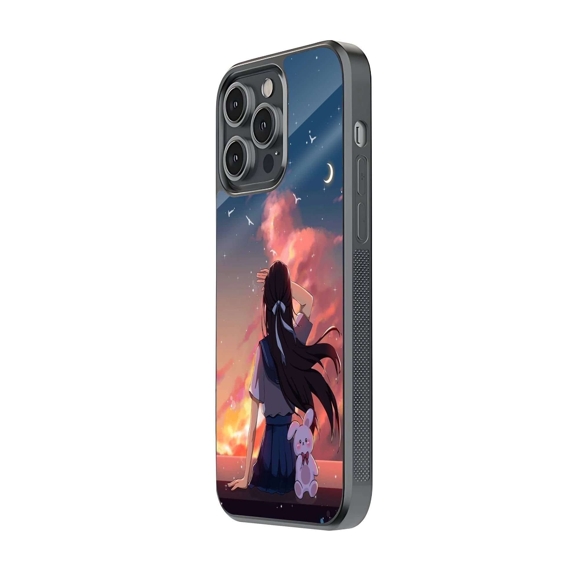 Anime Girl Glass Case image 1