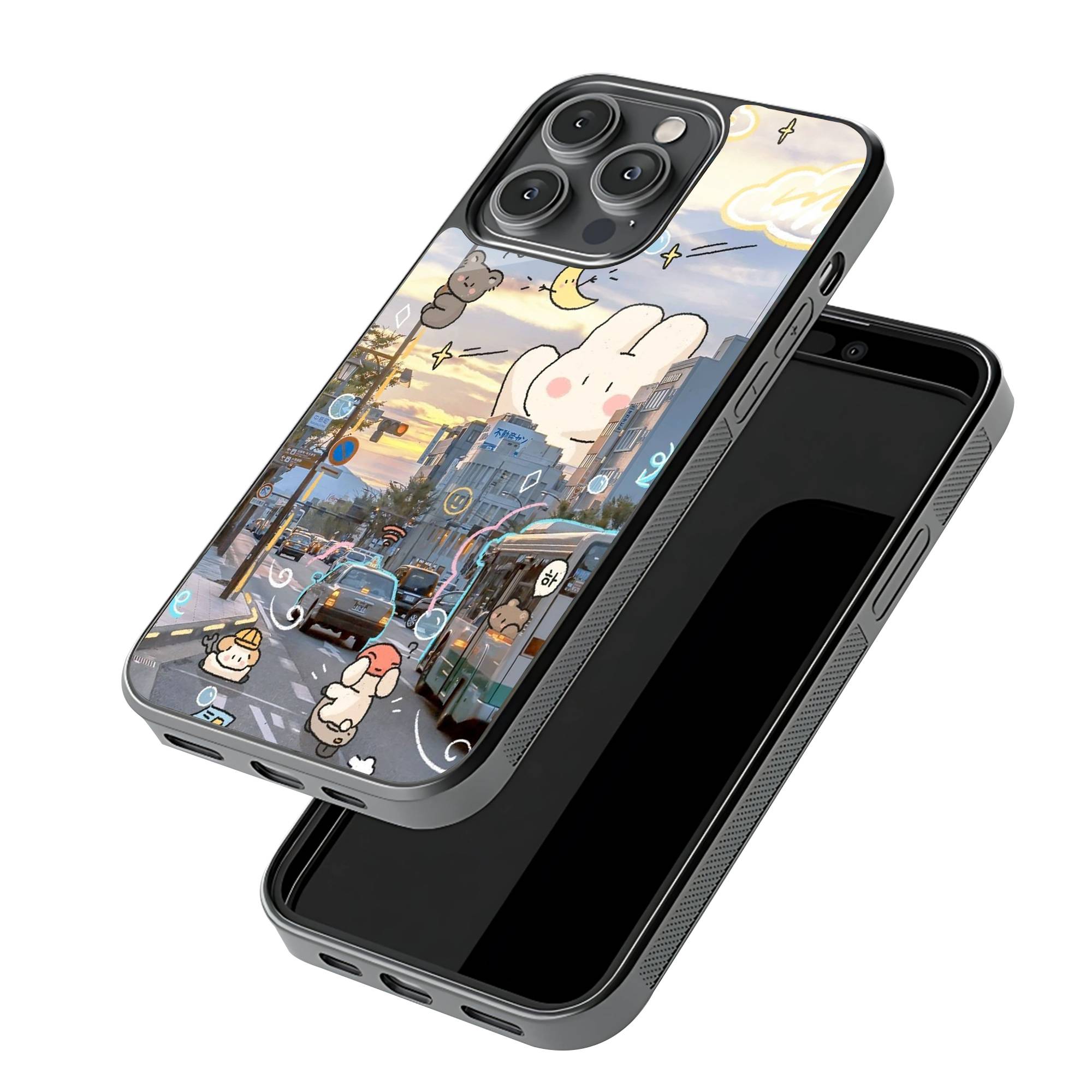 Kawaii City Glass Case image 2