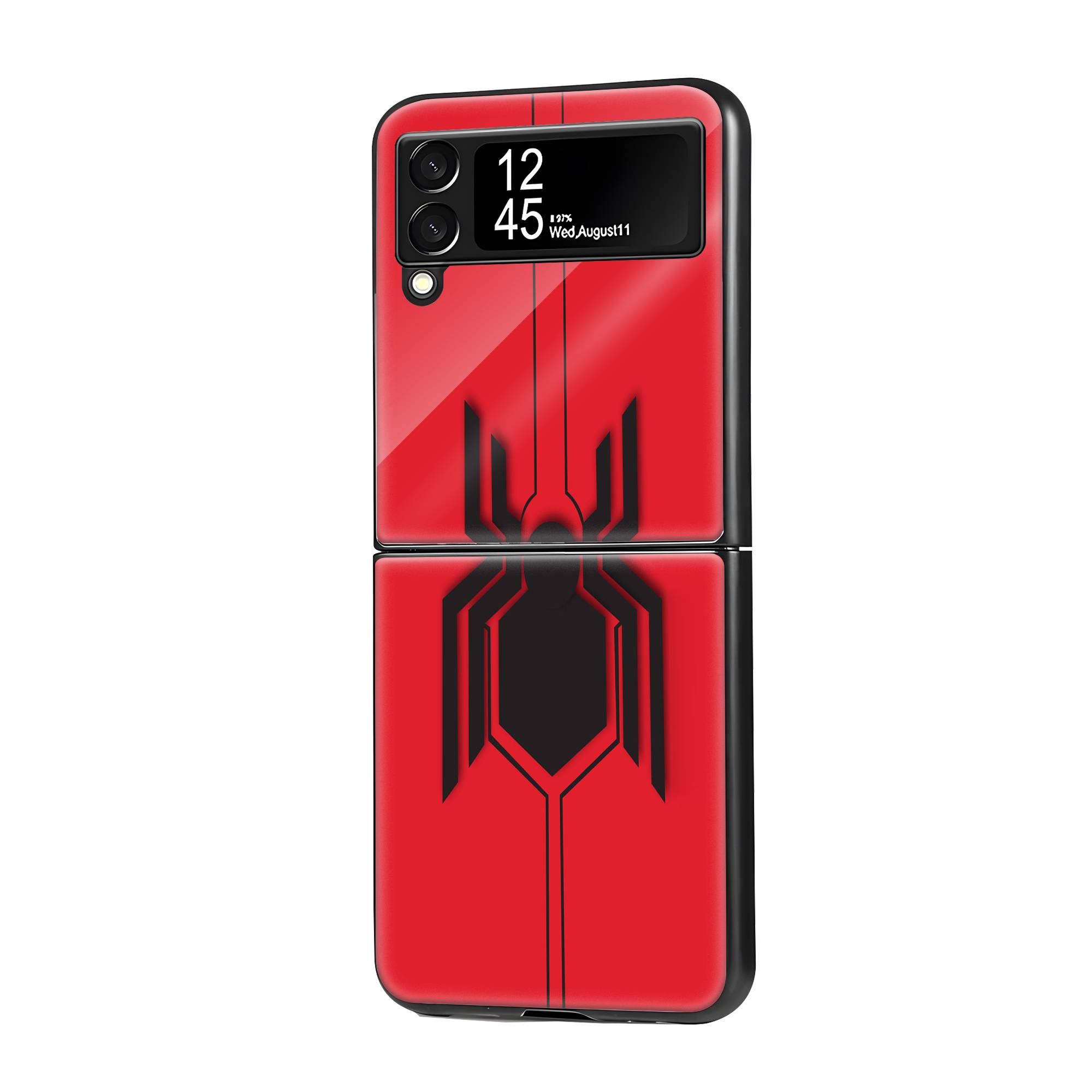 Spiderman Logo Samsung Z Flip Glass Case image 0